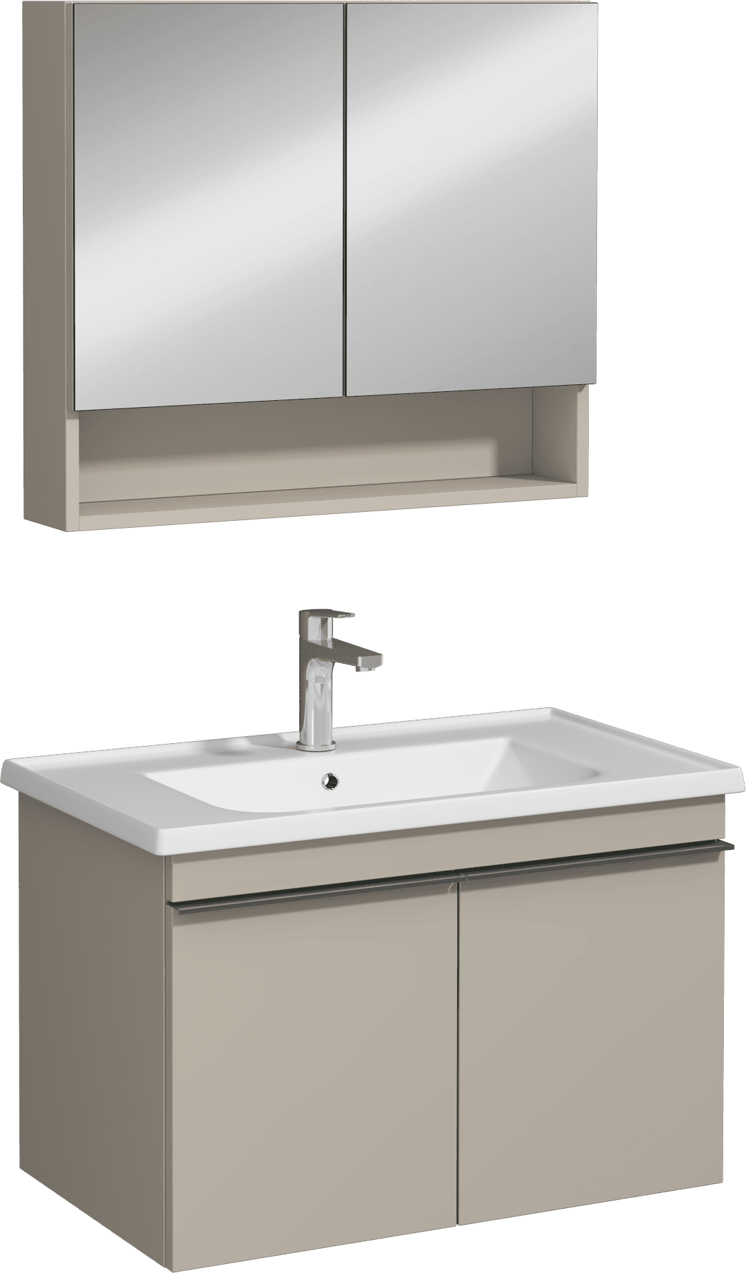 Terni Washbasin Cabinet Ash Gray 65 cm 22TE1022065I by Isvea