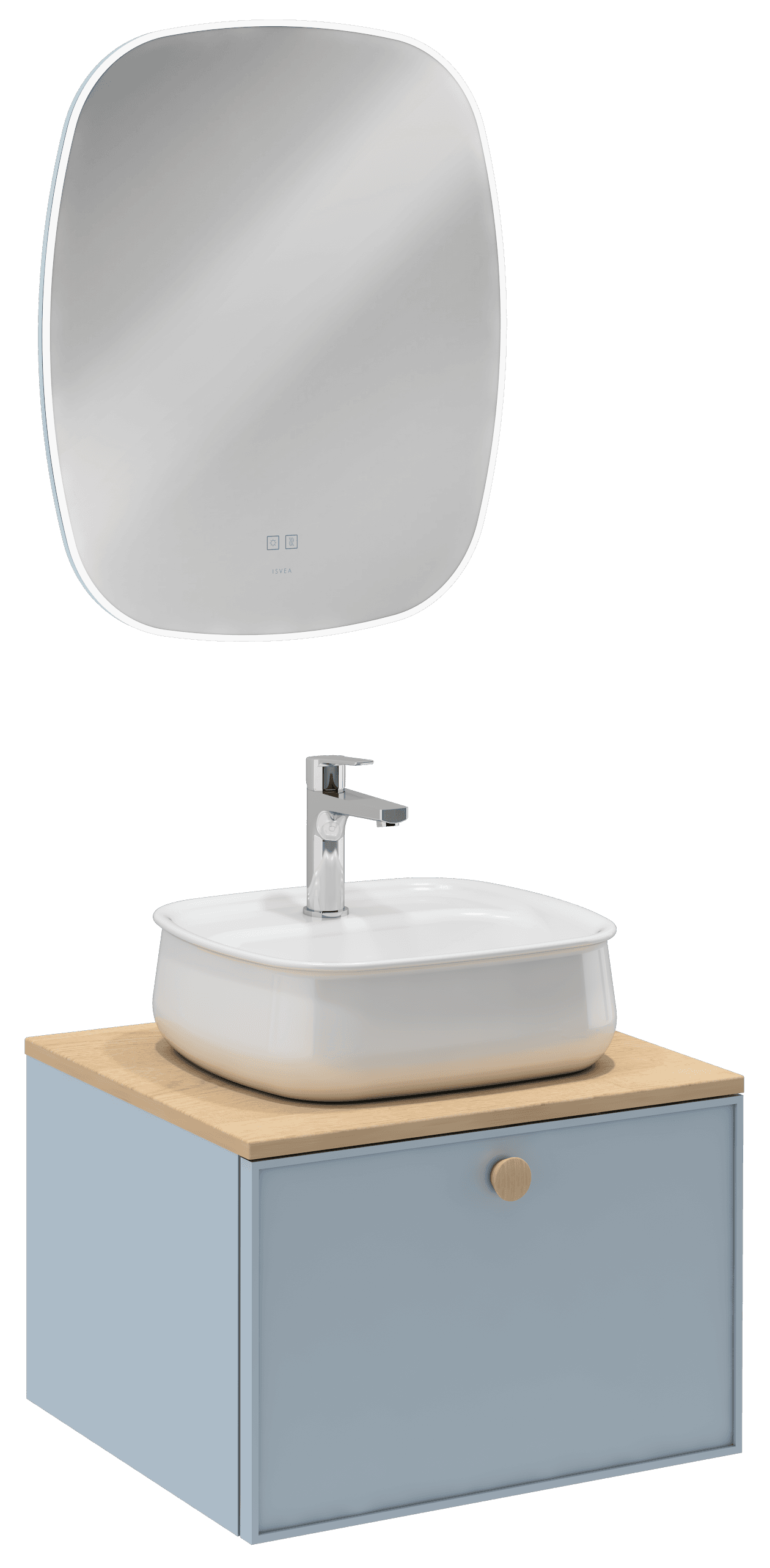 Mondo Single Drawer Washbasin Unit 60 cm 21MDS813061I by Isvea