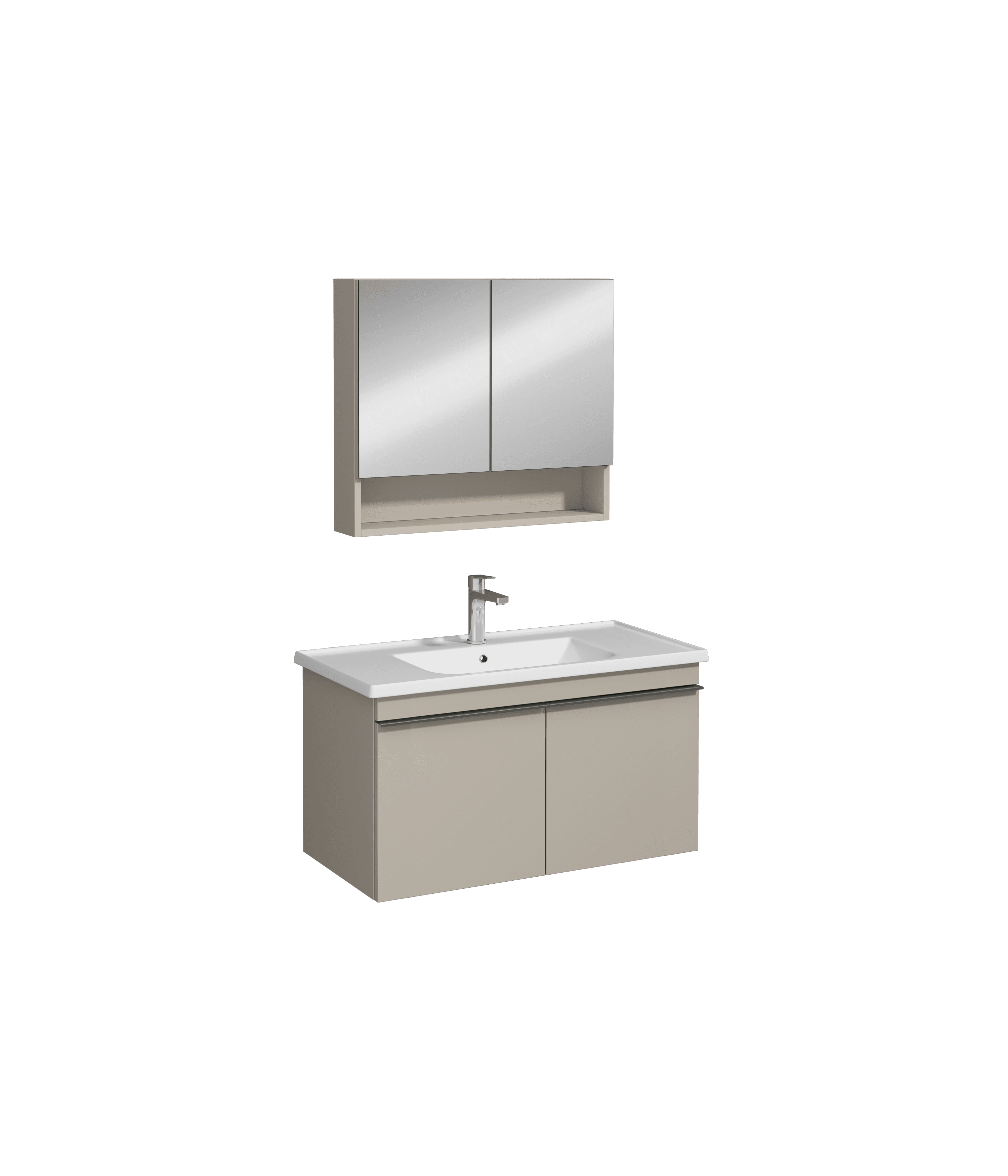 Terni Washbasin Cabinet Ash Gray 100 cm 22TE1022100I by Isvea