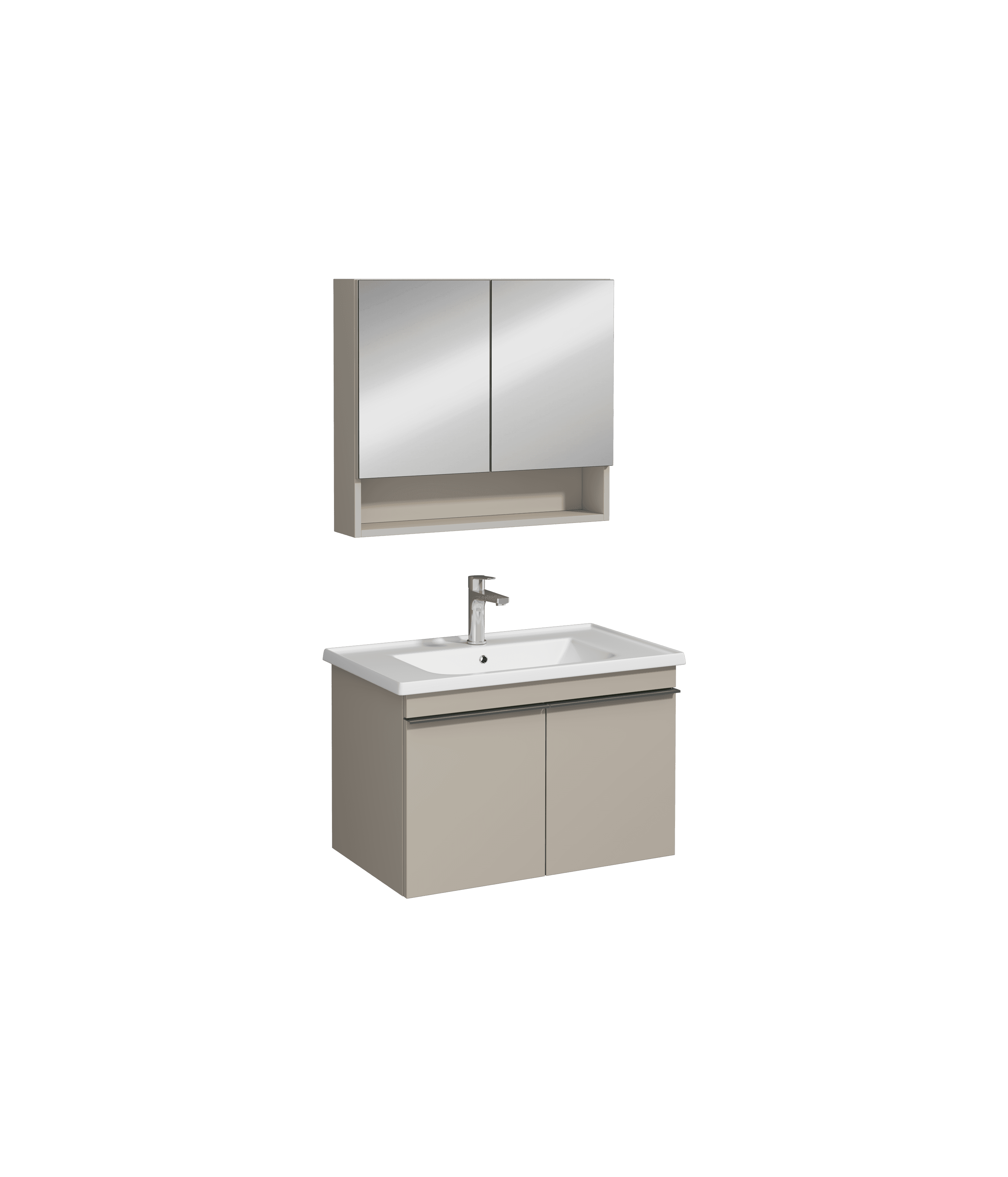 Terni Washbasin Cabinet Ash Gray 80 cm 22TE1022080I by Isvea