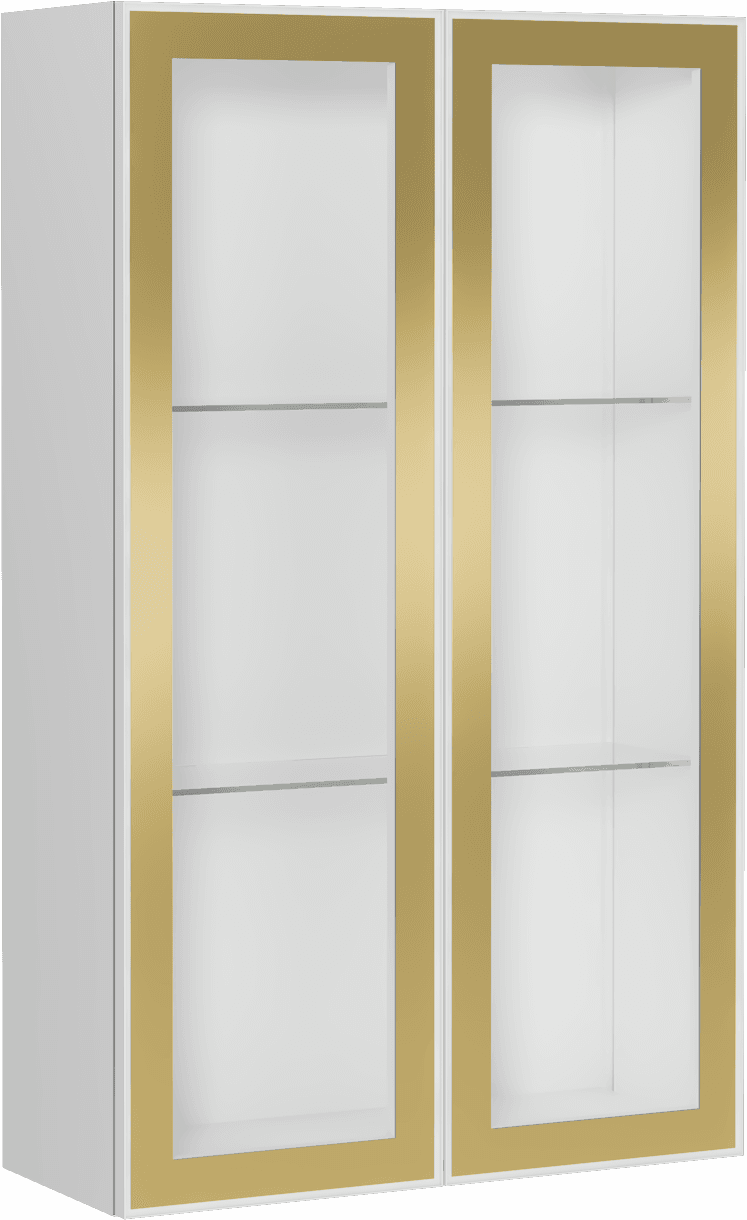Isvea Infinity Artisan Glass Door Cabinet -Framed White 60 cm