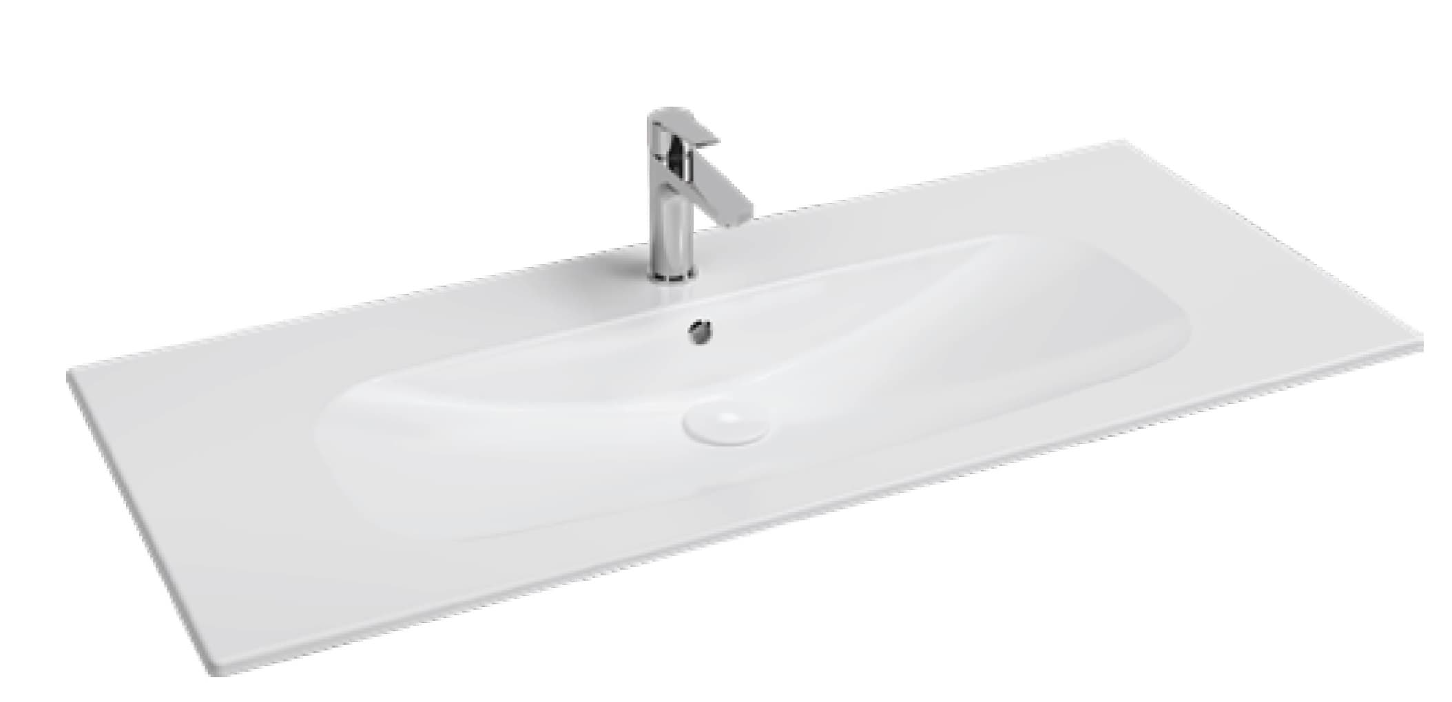Infinity Flat Washbasin 121 cm 10NF50121 by Isvea