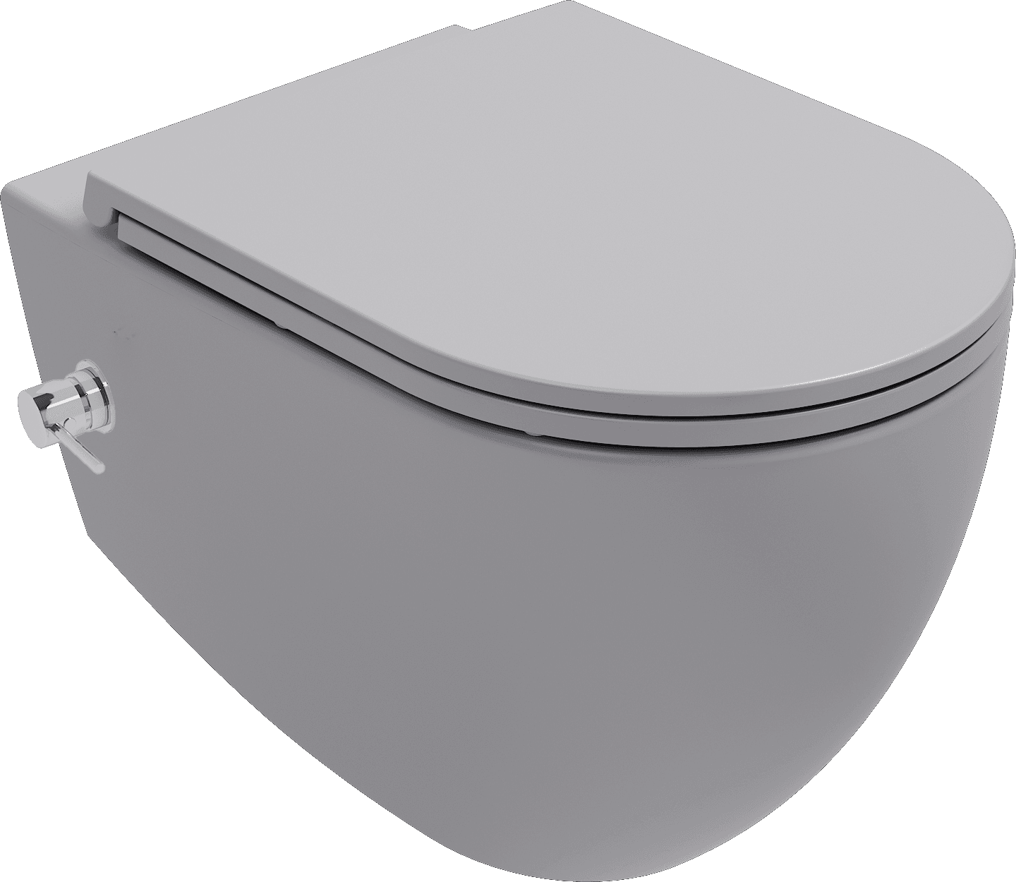 Isvea Infinity Due CleanWash Wall-Hung Toilet Stone Gray - VORTEX