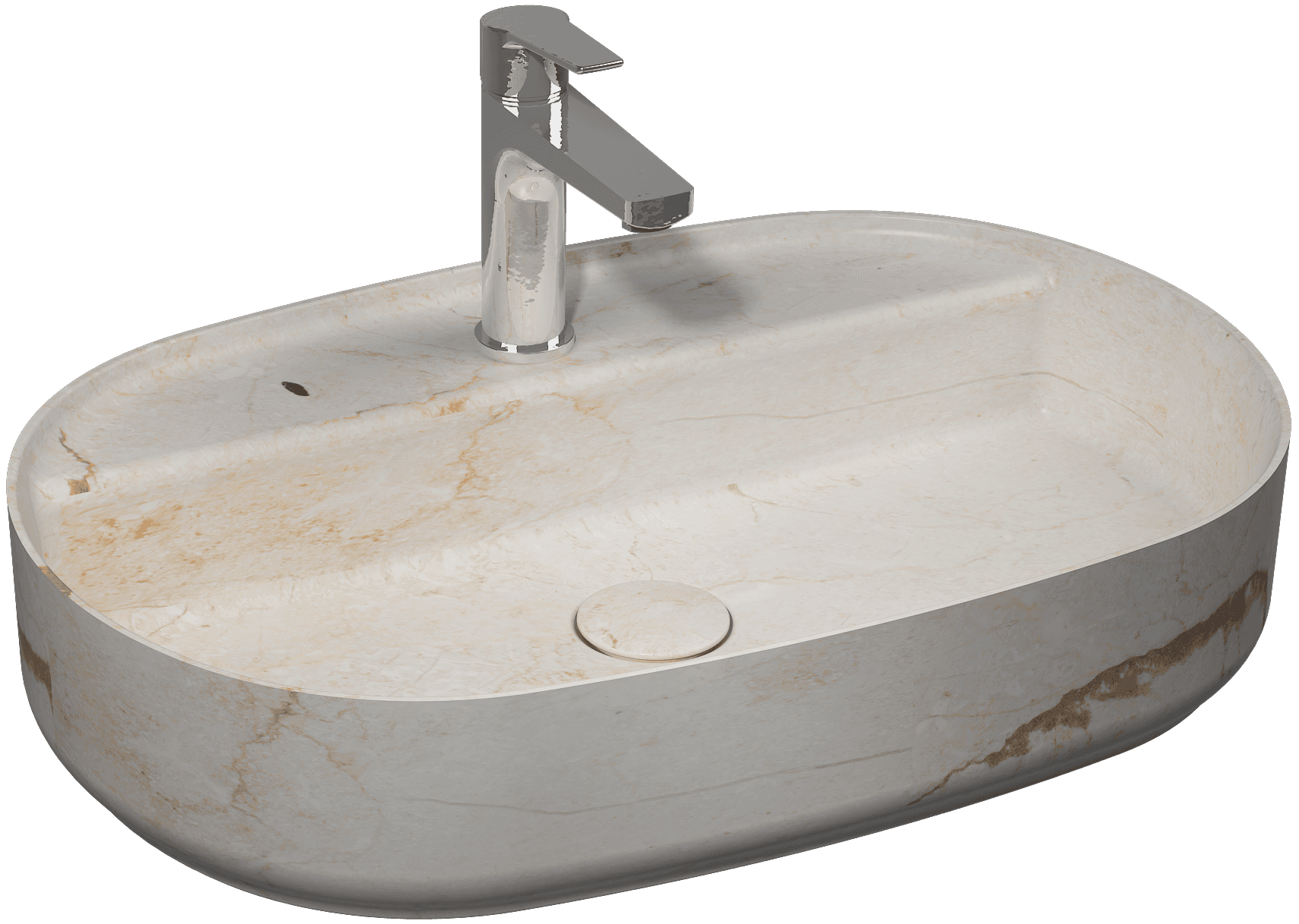 Isvea Infinity Counter-Top Washbasin 60 cm Travertine