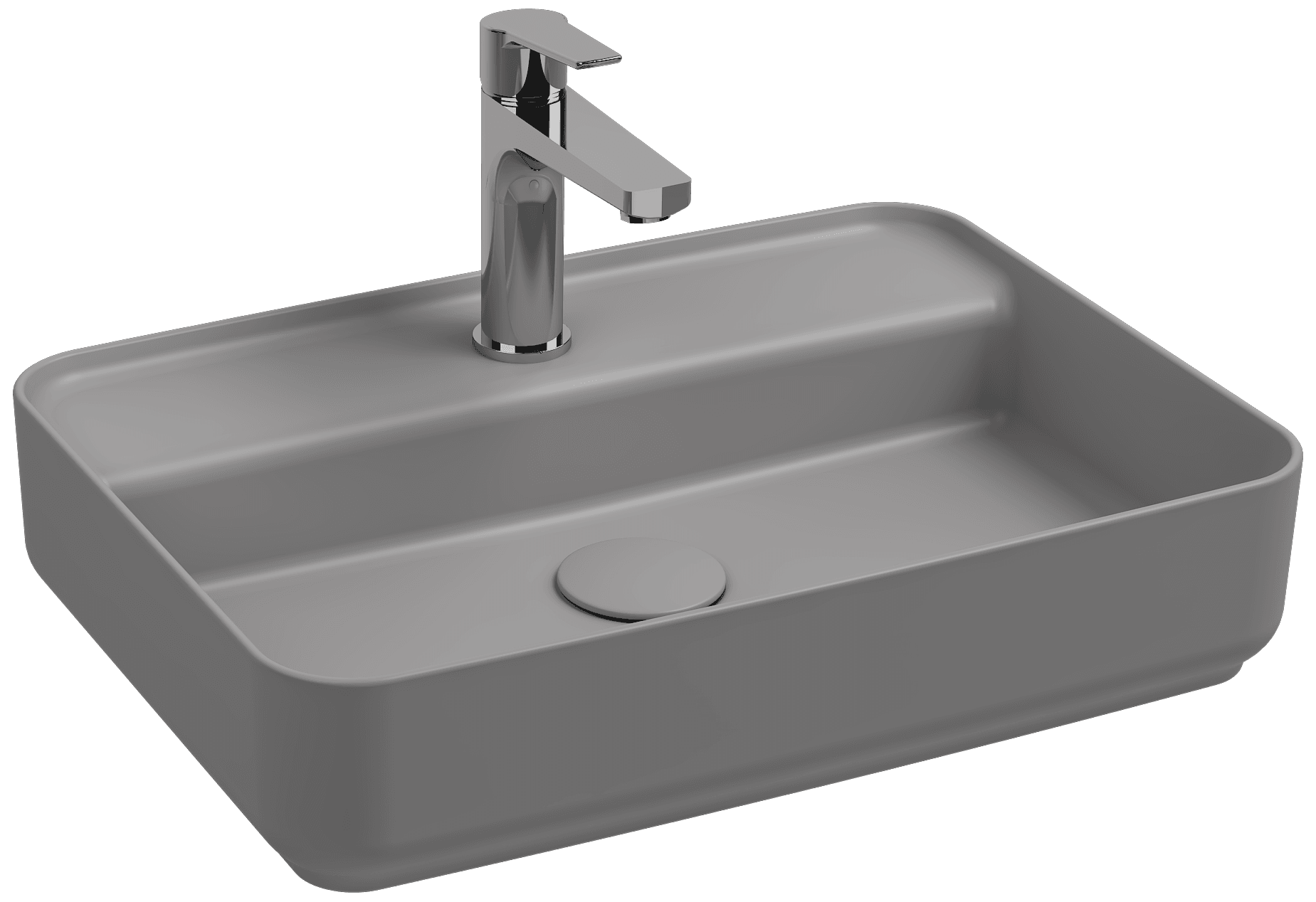 Infinity Counter-Top Washbasin 55 cm- Stone Gray 10NFS65V55I by Isvea