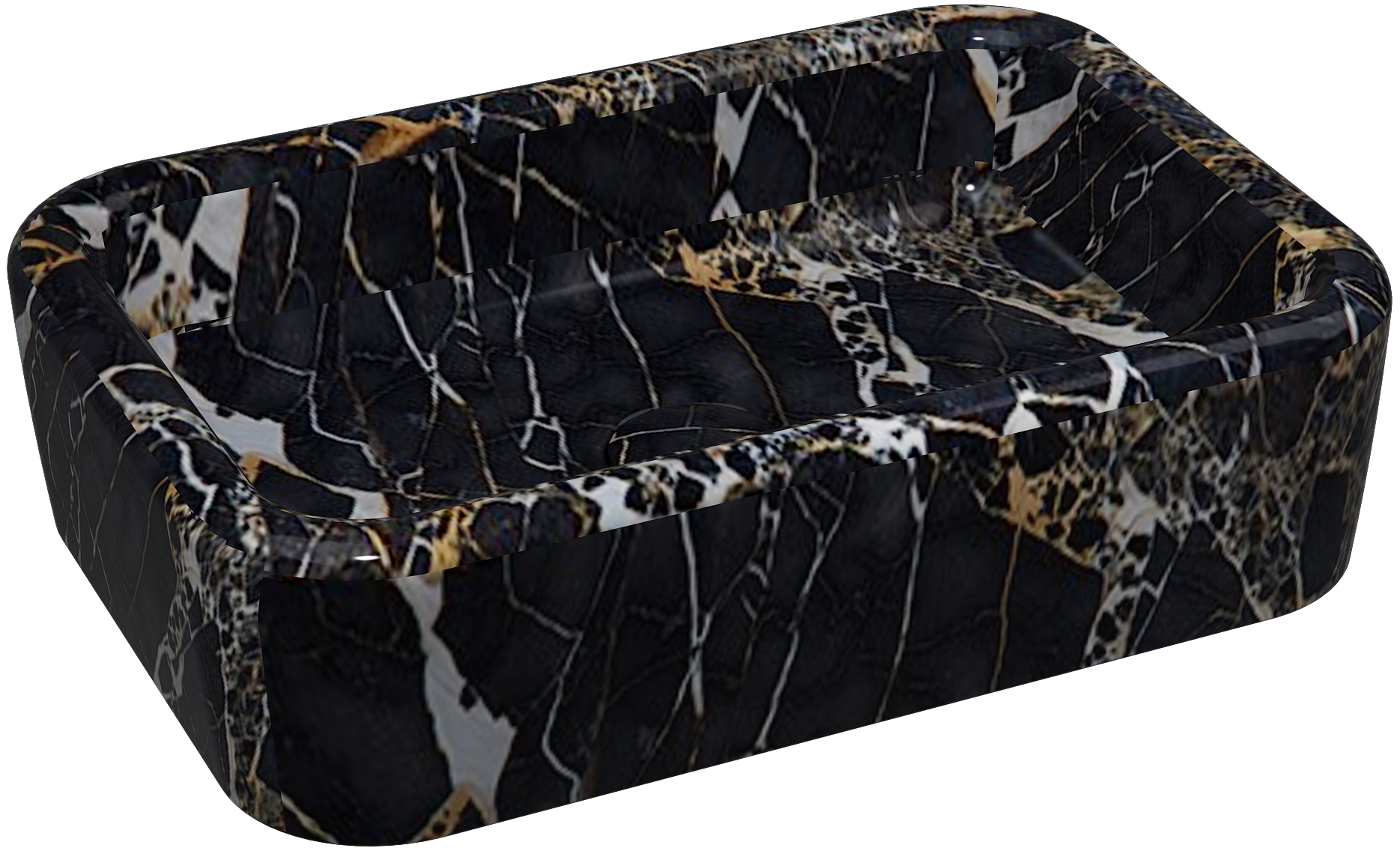 Curvo Patterned Washbasin 60 cm 10CR65062-MRB by Isvea