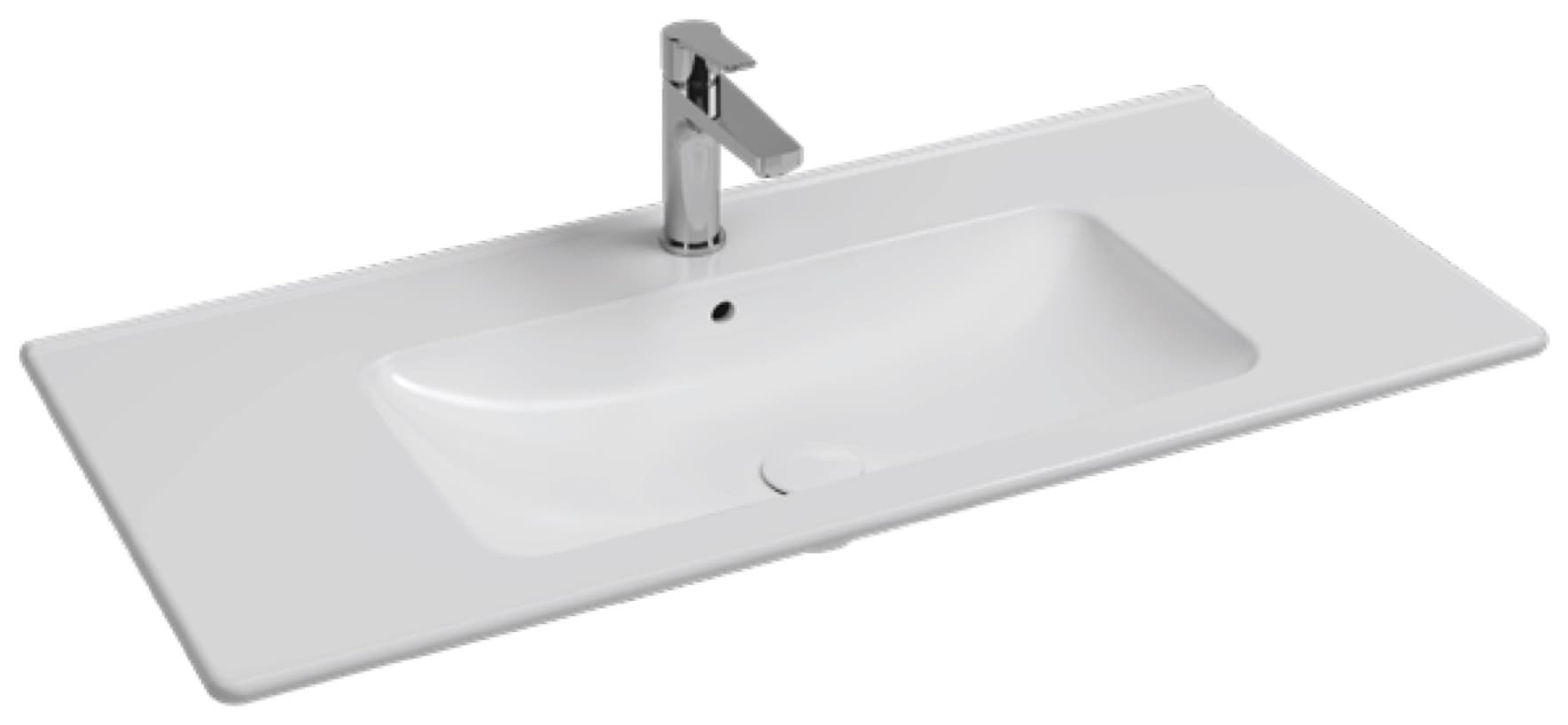 Evo Flat Washbasin 102 cm 10SB51102 by Isvea