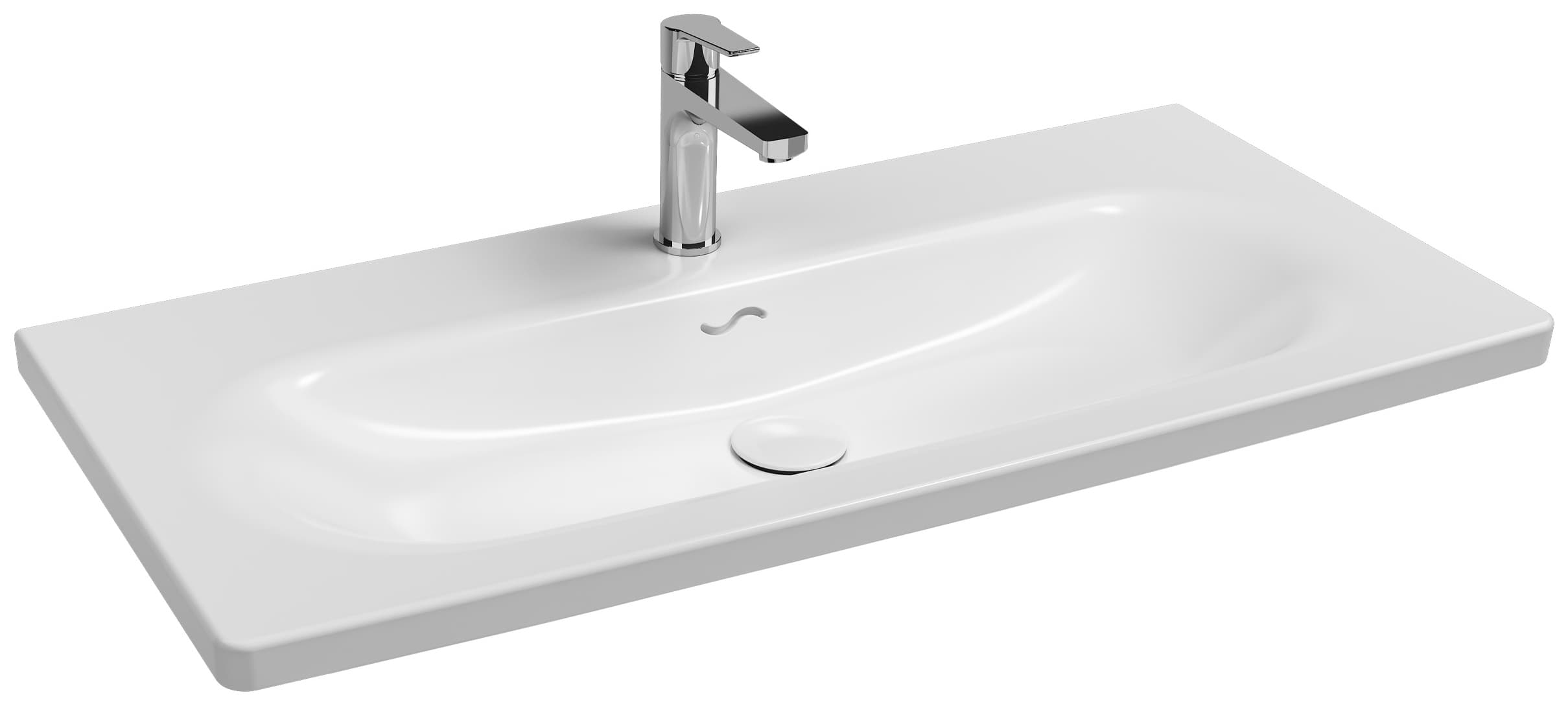 Sistema S Flat Washbasin 101 cm 10SS50101 by Isvea
