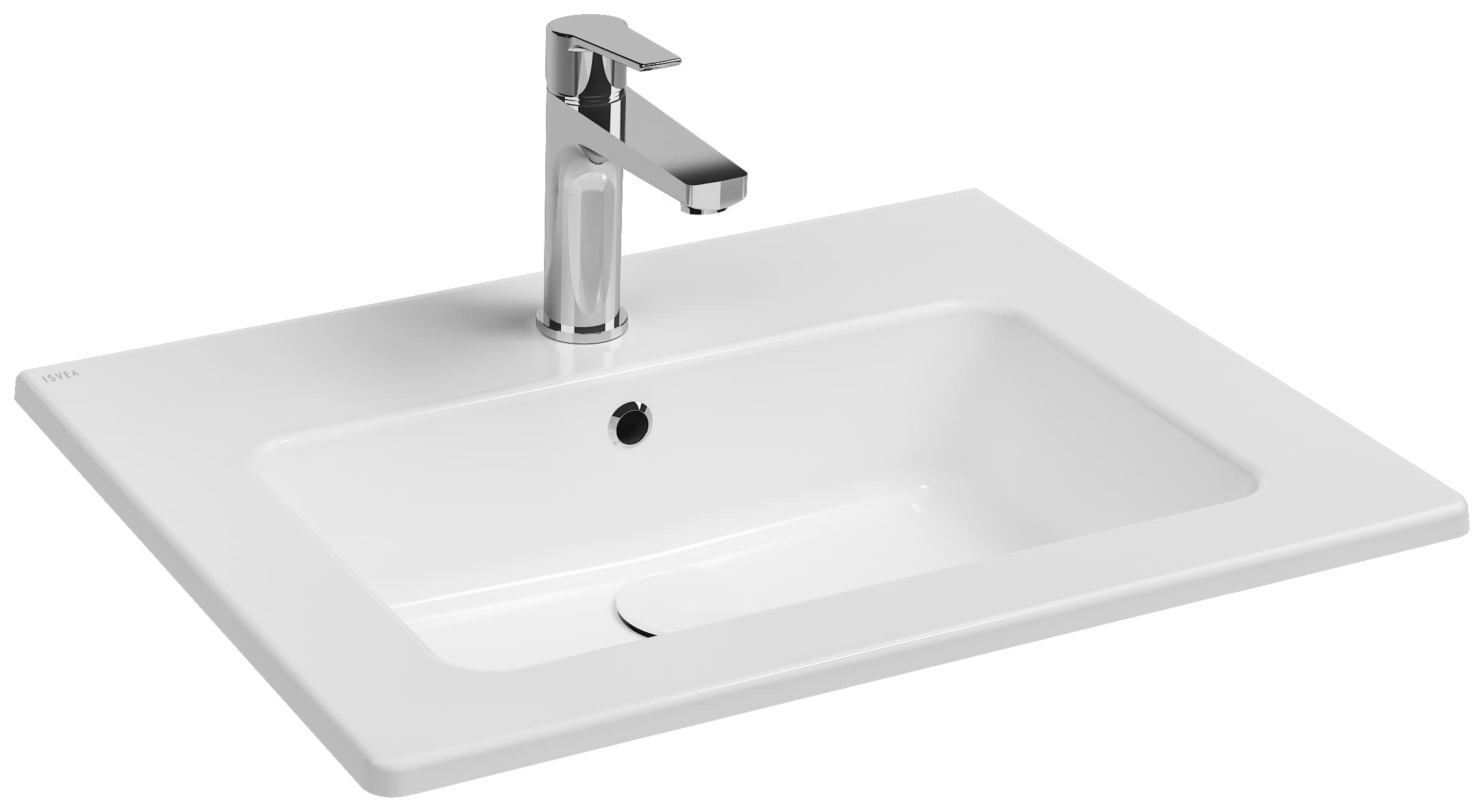 Sistema T Flat Washbasin 61 cm 10SL50061 by Isvea