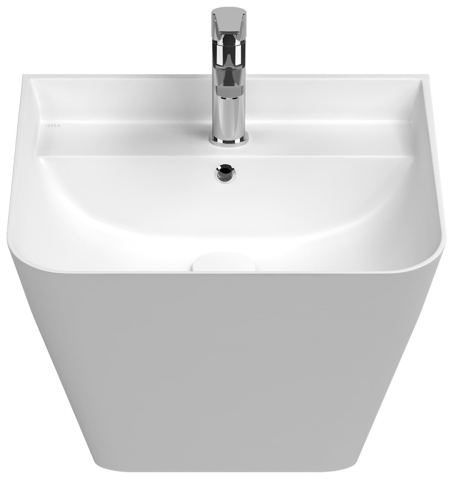 Sott'Aqua Wall-Hung Monobloc Washbasin 50 cm 10SQ37002 by Isvea