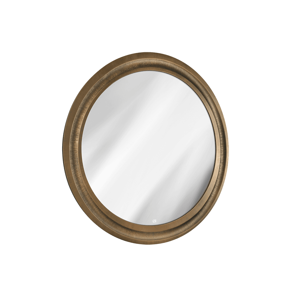 Gessi Mirror 56803 in Antique Brass