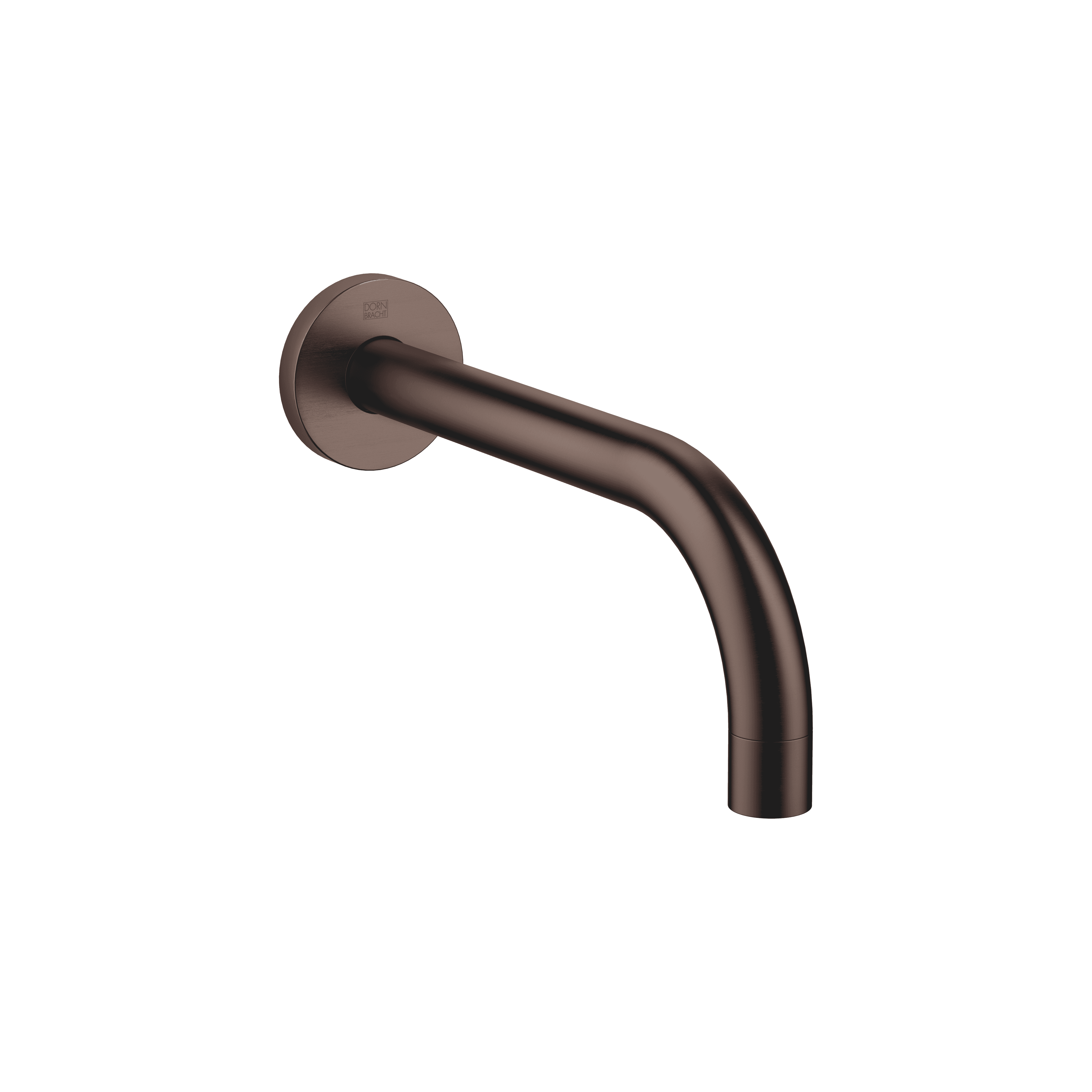 Wall-mounted basin spout without pop-up waste in Brushed Dark Bronze (PVD)