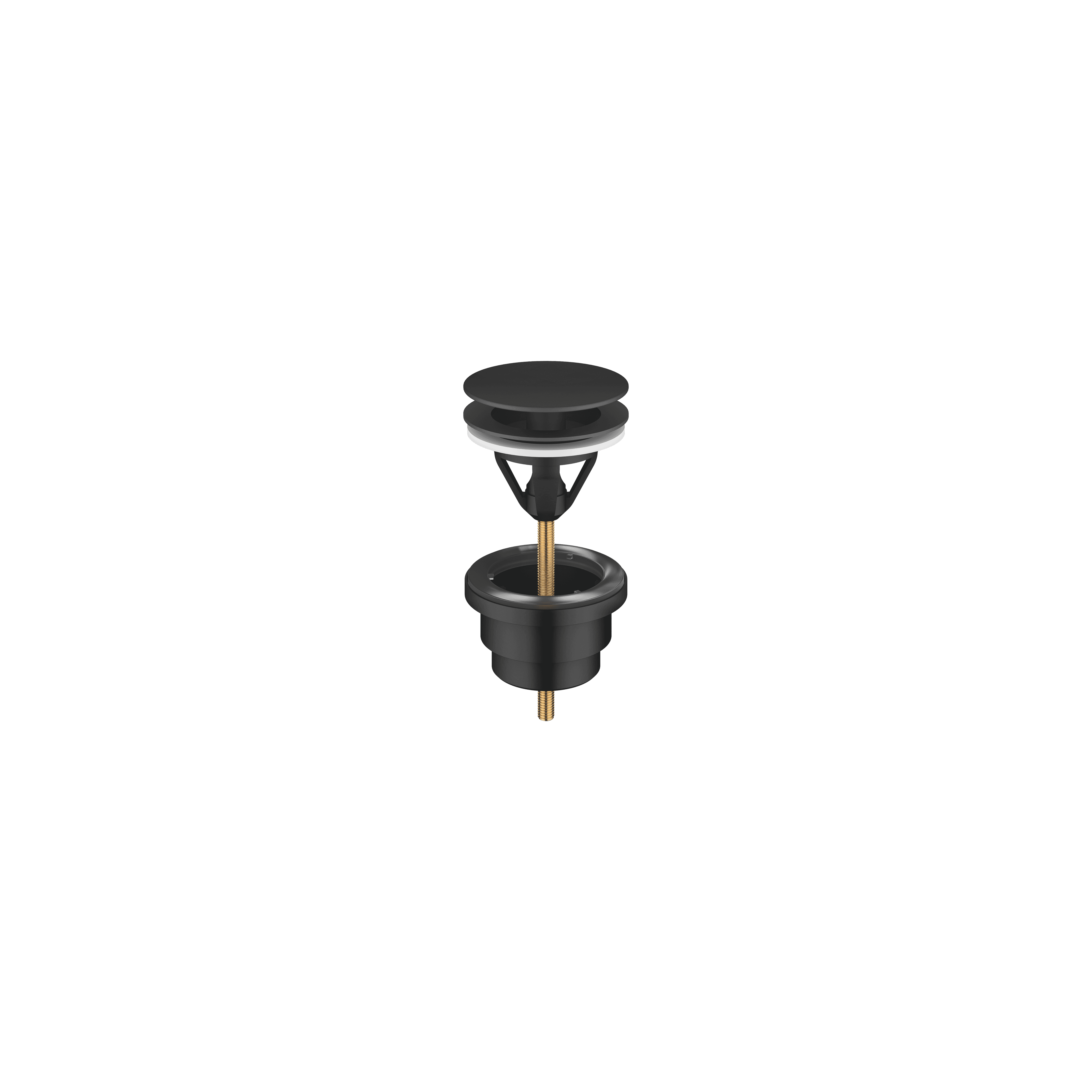 Basin Waste without press-closing 1 1/4" in Matte Black