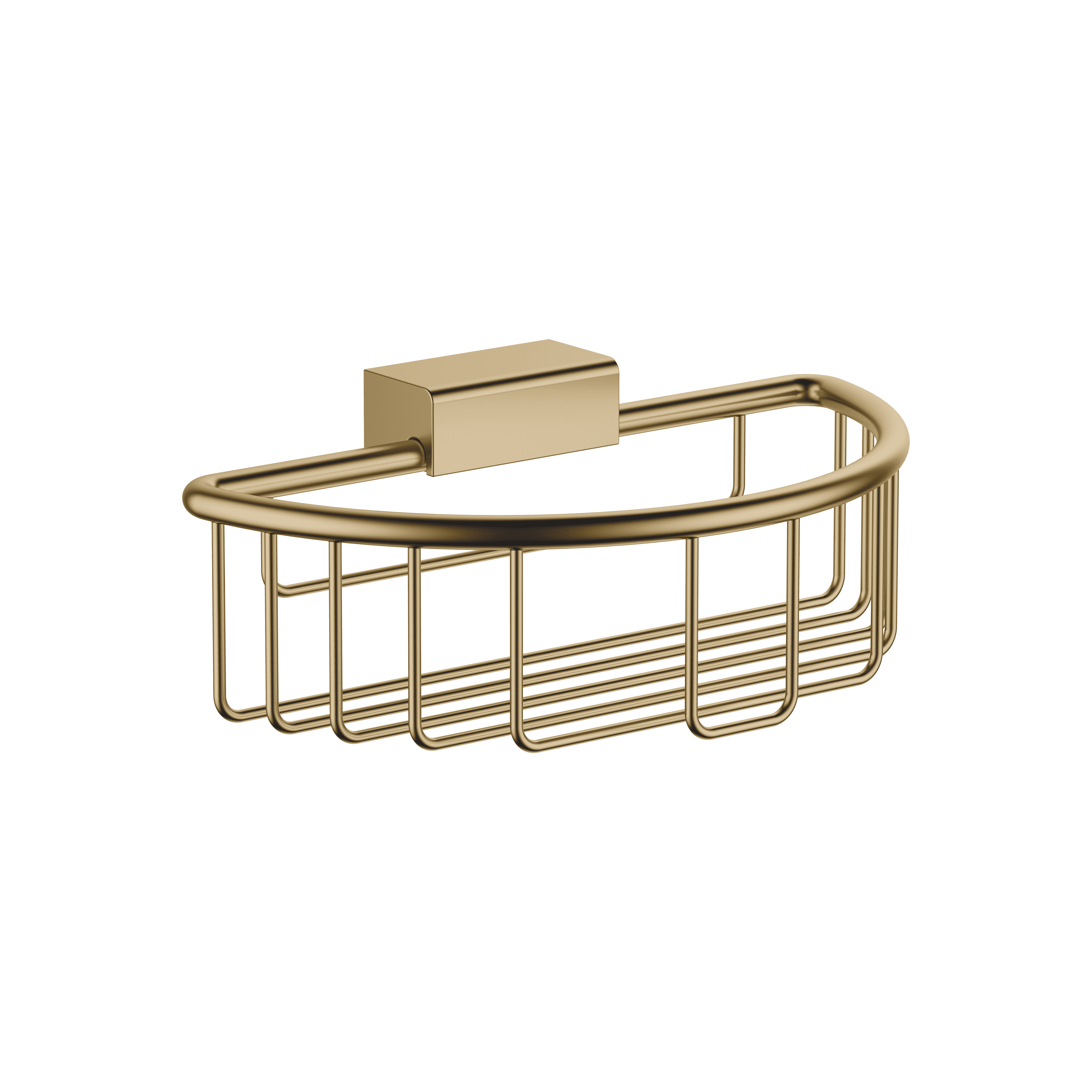 Shower basket for wall mounting in Brushed Dark Brass (PVD)