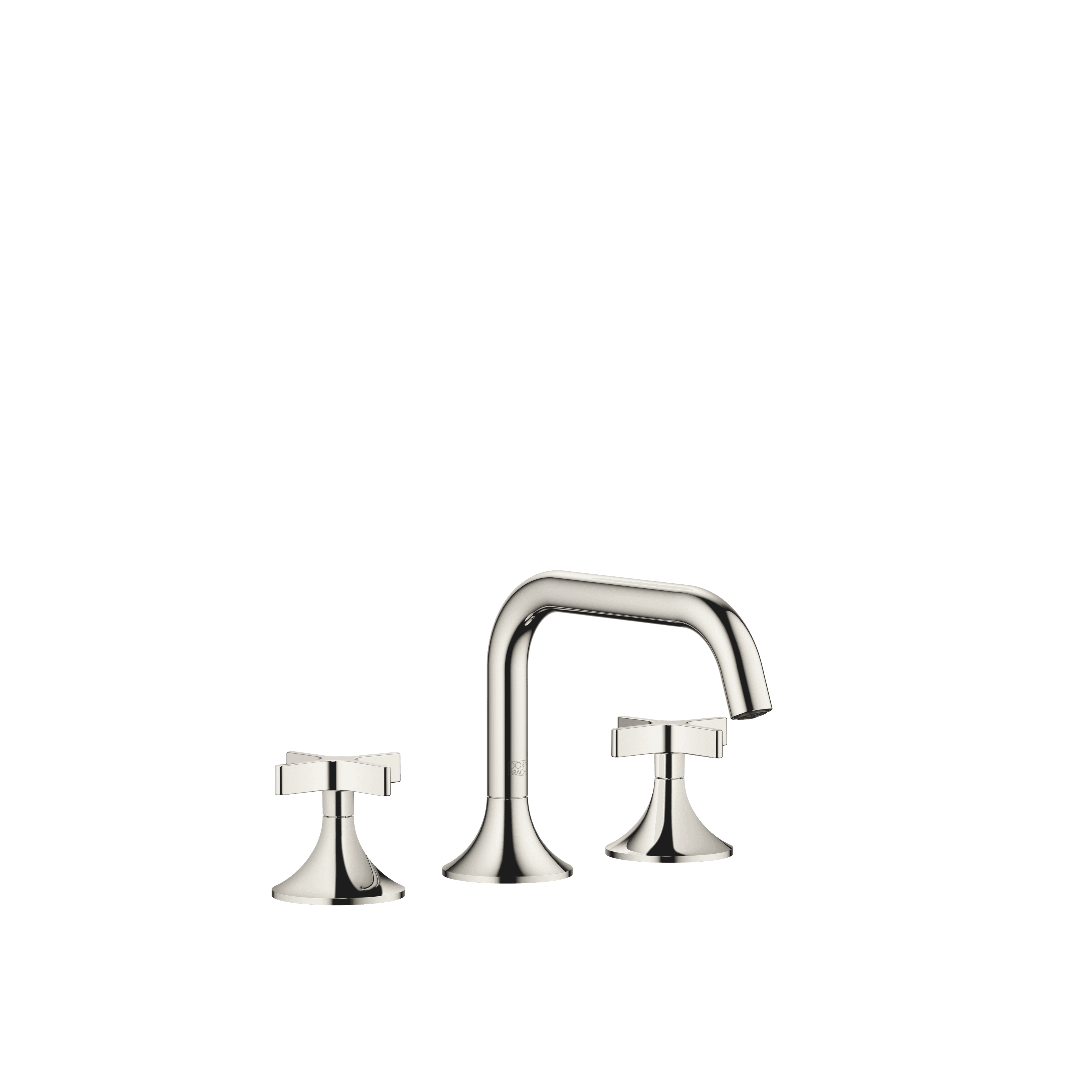 VAIA Three-hole basin mixer with pop-up waste in Platinum