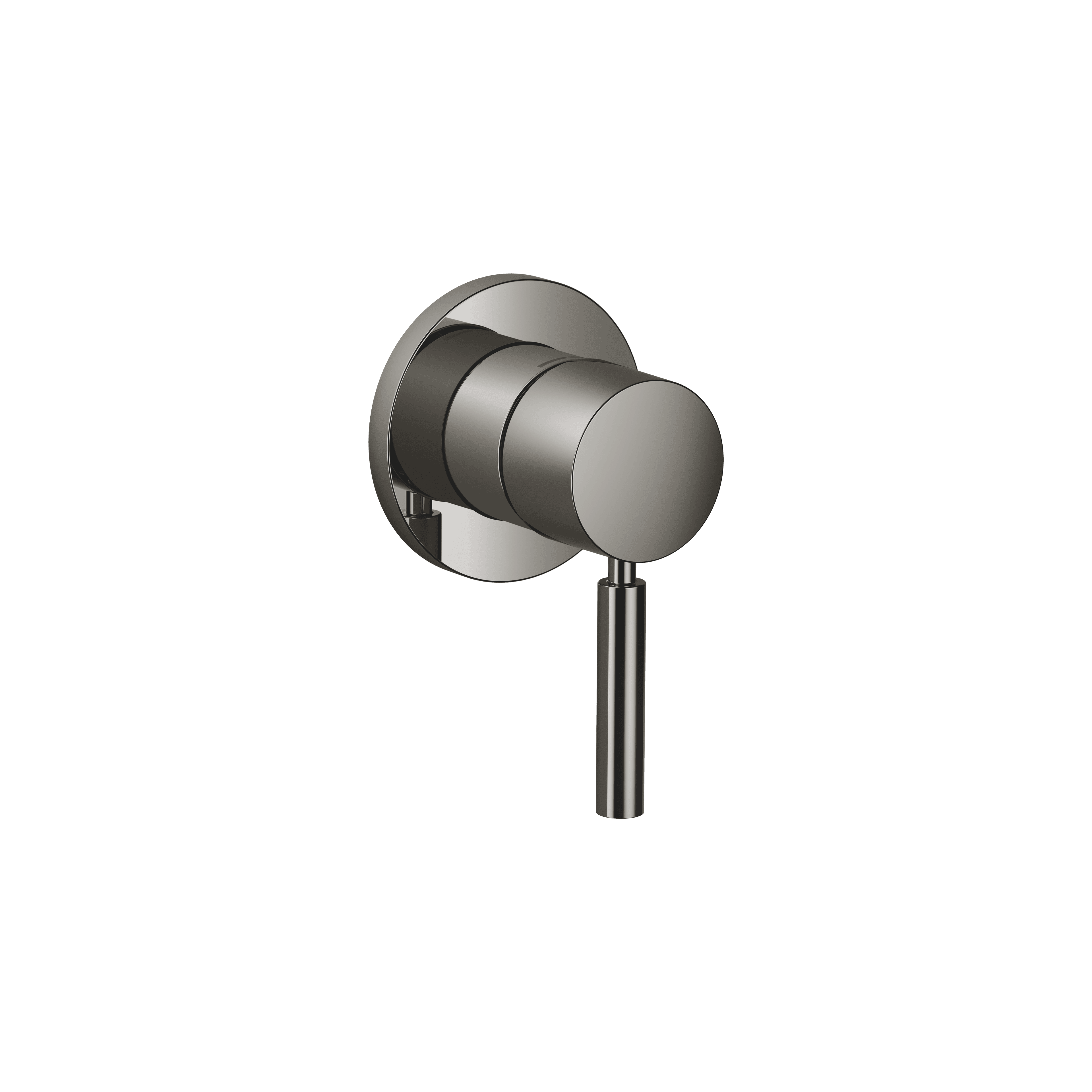 Concealed single-lever mixer with cover plate in Dark Chrome