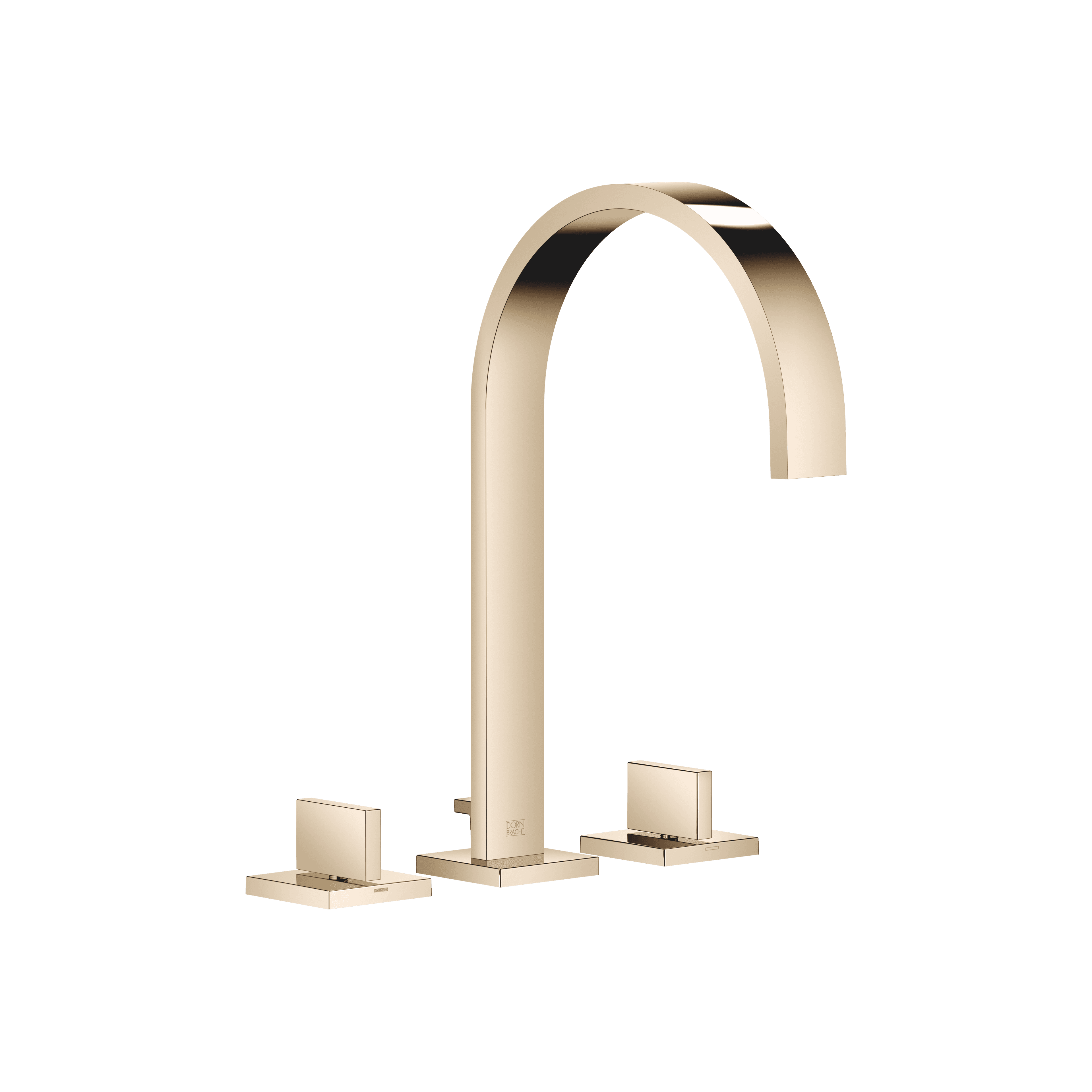 MEM Three-hole basin mixer with pop-up waste in Champagne (22kt Gold)