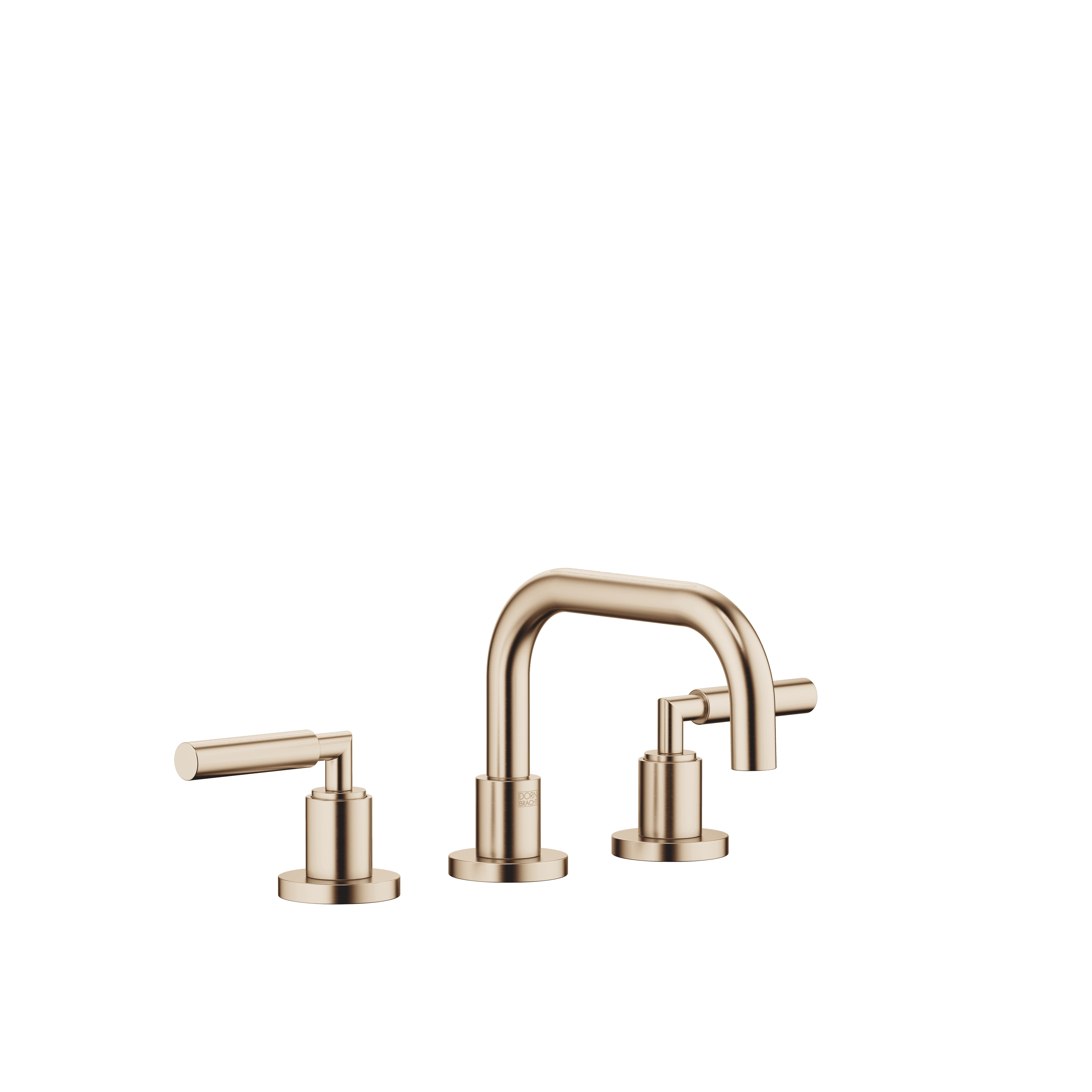TARA Three-hole basin mixer with pop-up waste in Brushed Champagne (22kt Gold)