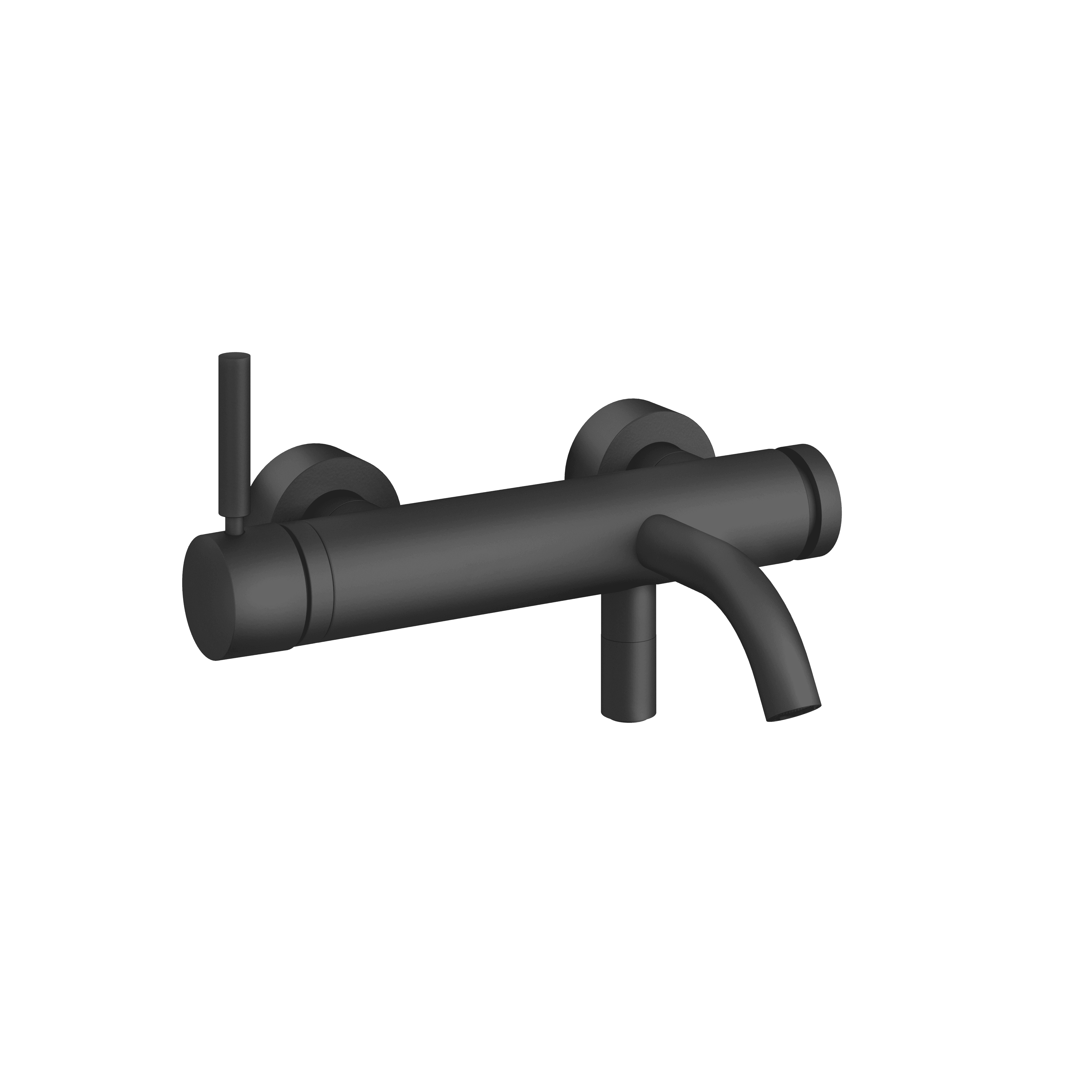 META Single-lever bath mixer for wall mounting without shower set in Matte Black