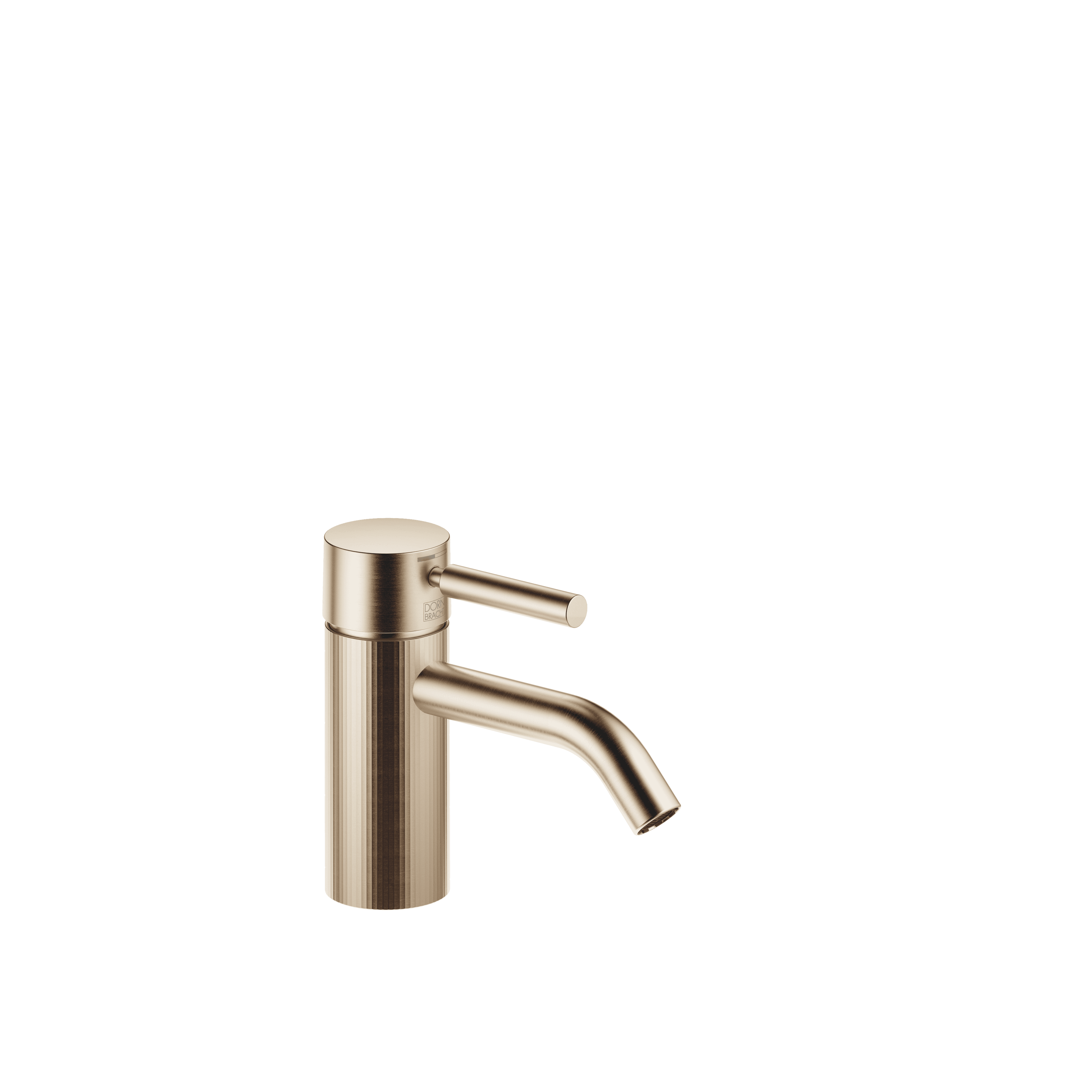 META Single-lever basin mixer without pop-up waste in Brushed Light Gold (PVD)