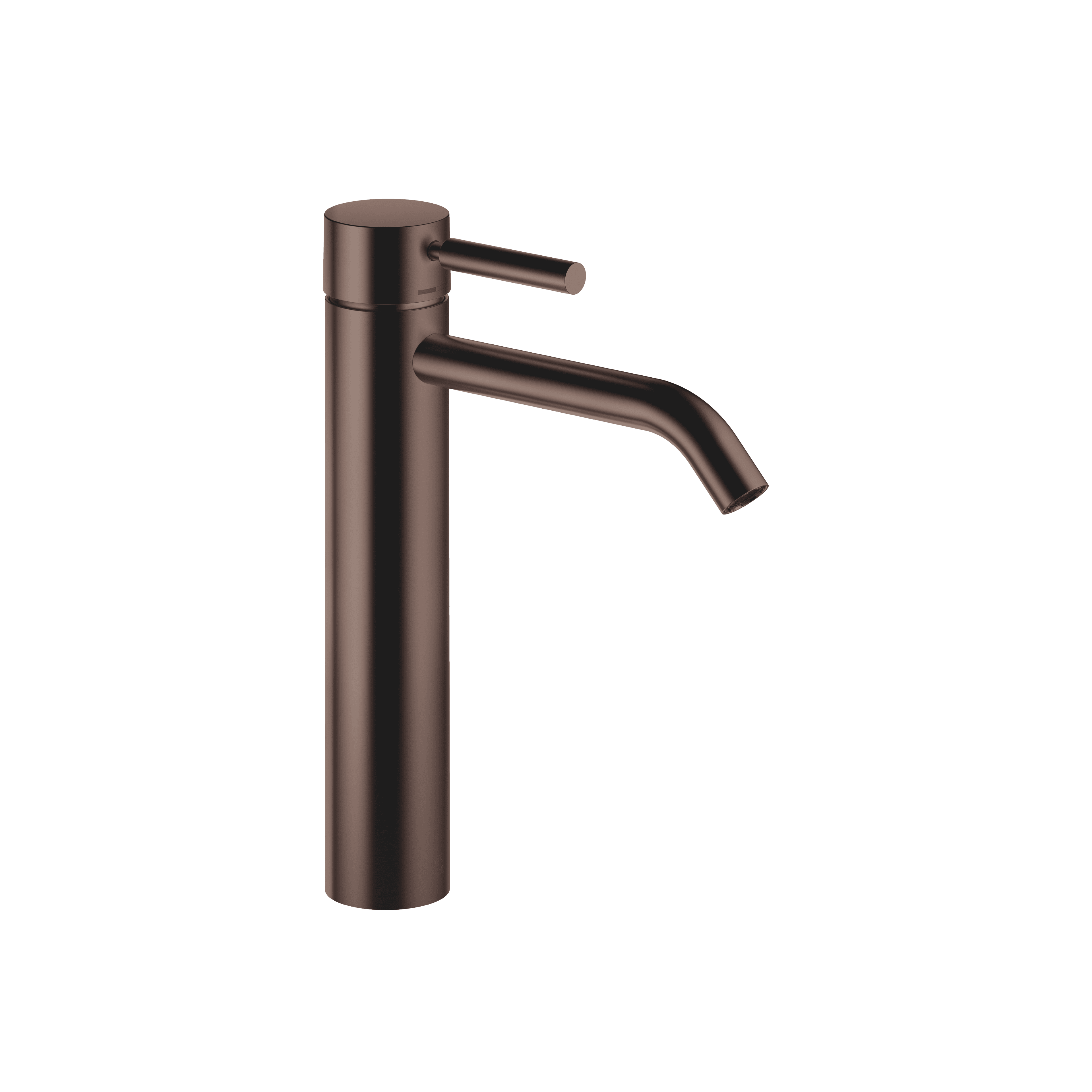 META Single-lever basin mixer with raised base without pop-up waste in Brushed Dark Bronze (PVD)