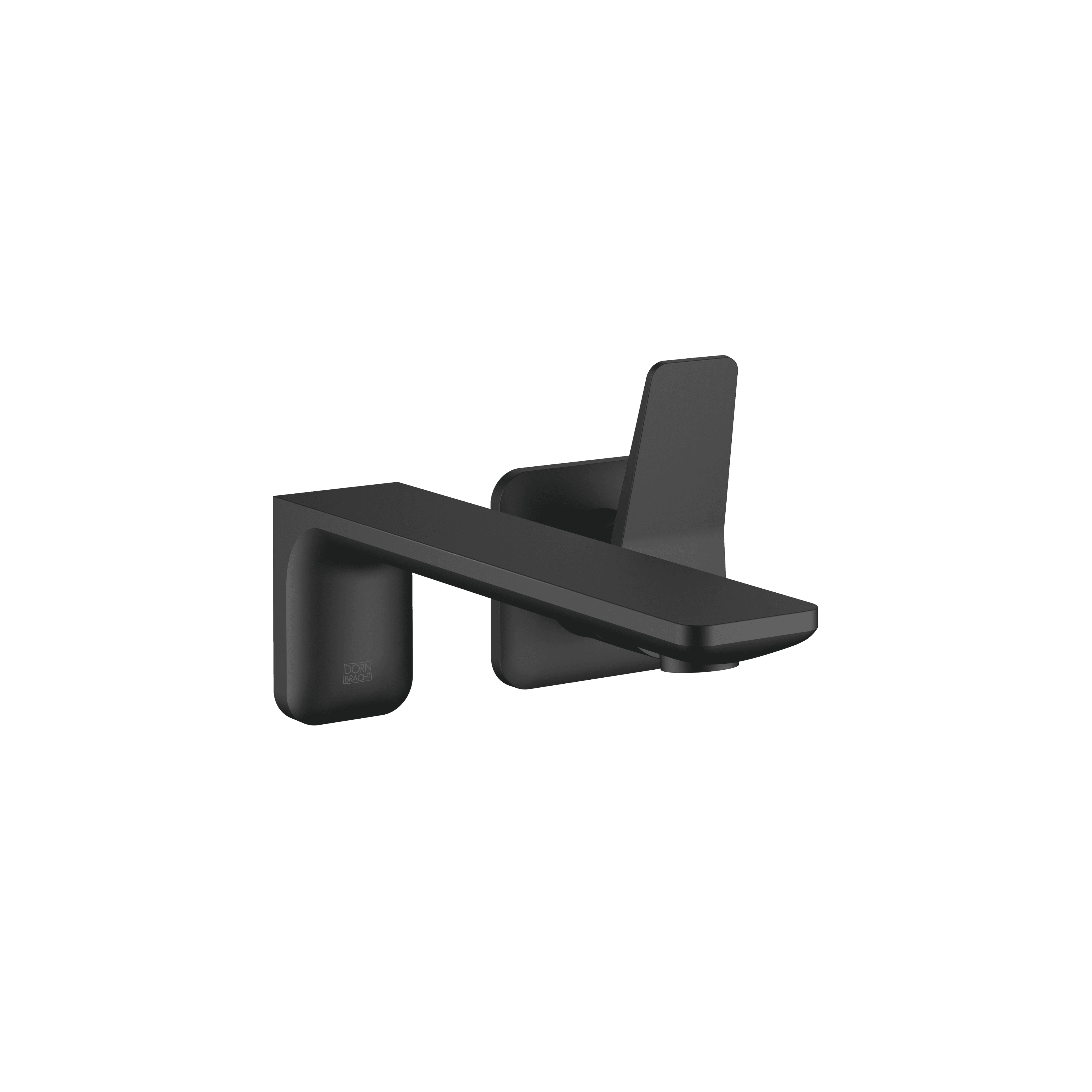 LISSÉ Wall-mounted single-lever basin mixer without pop-up waste in Matte Black