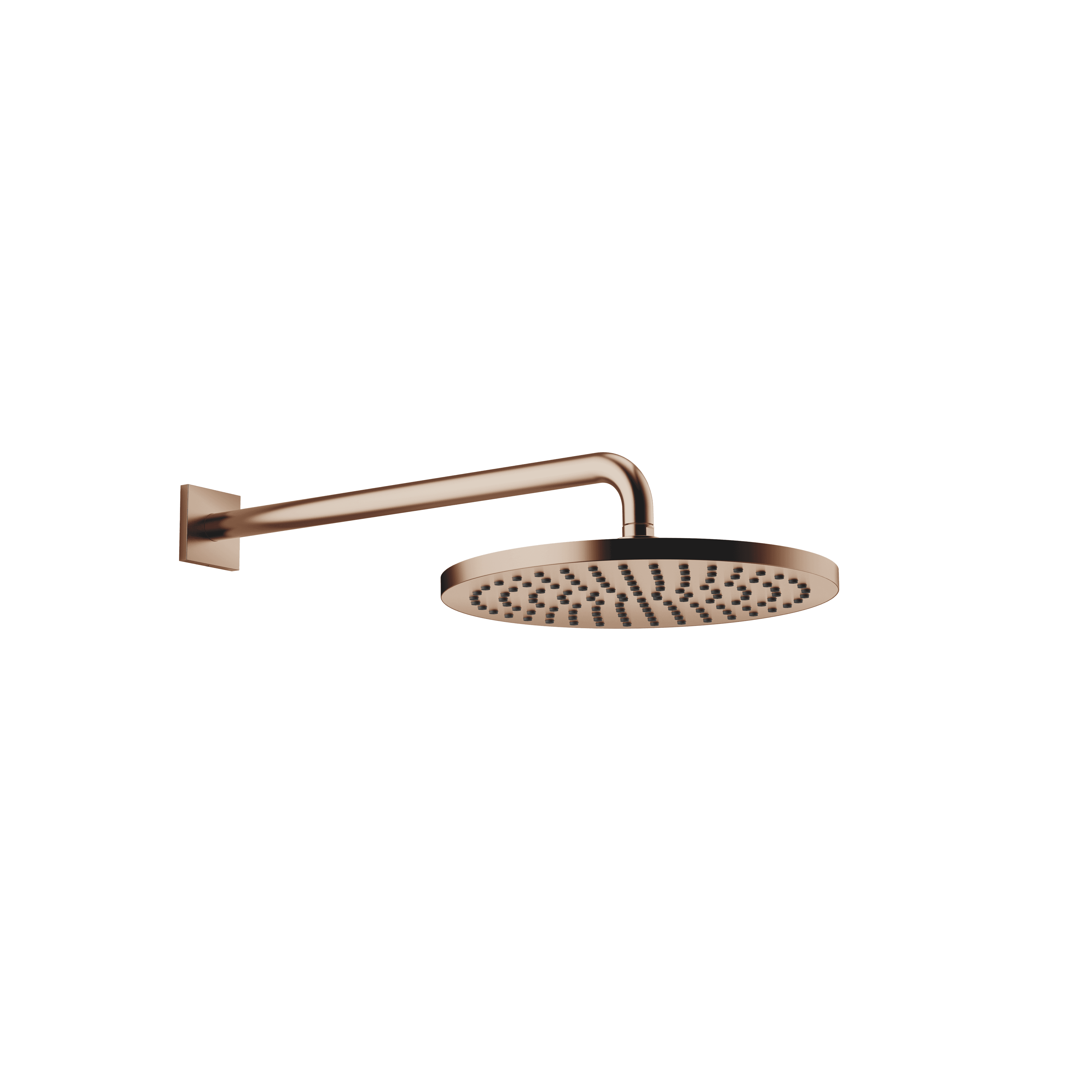 Rain shower with wall fixing FlowReduce 300 mm in Brushed Bronze (PVD)