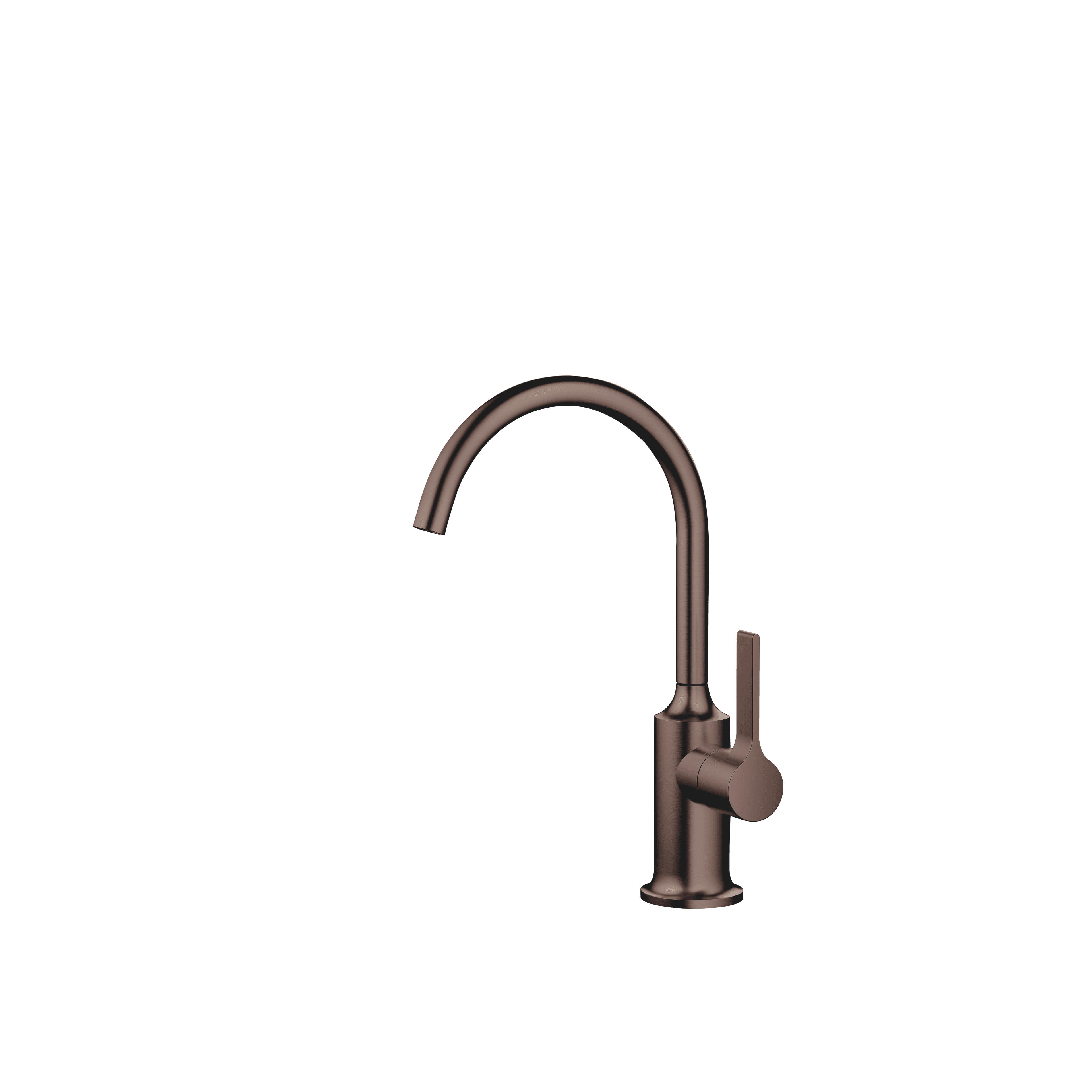 VAIA Single-lever basin mixer without pop-up waste in Brushed Dark Bronze (PVD)