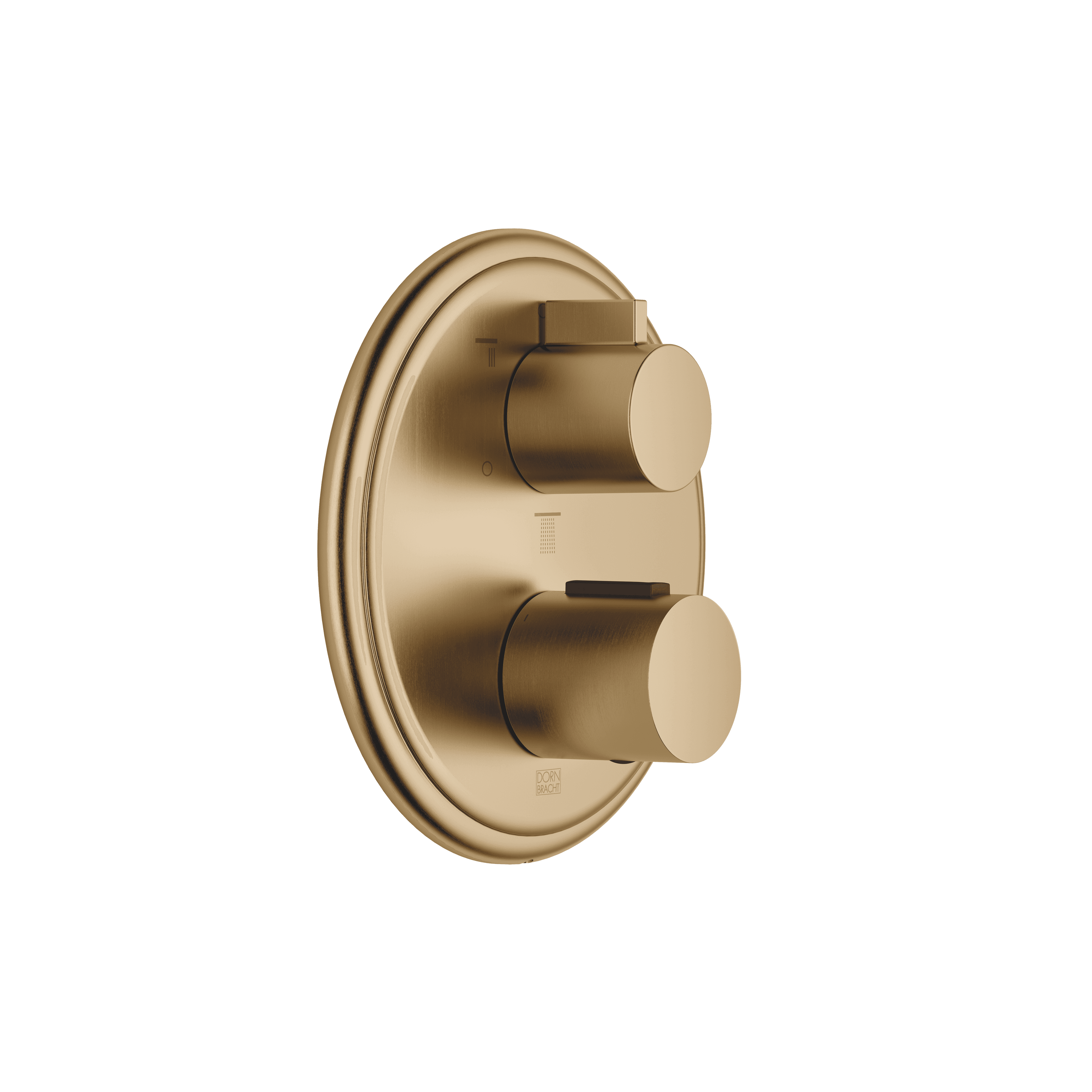 MADISON Concealed thermostat with three function volume control in Brushed Dark Brass (PVD)