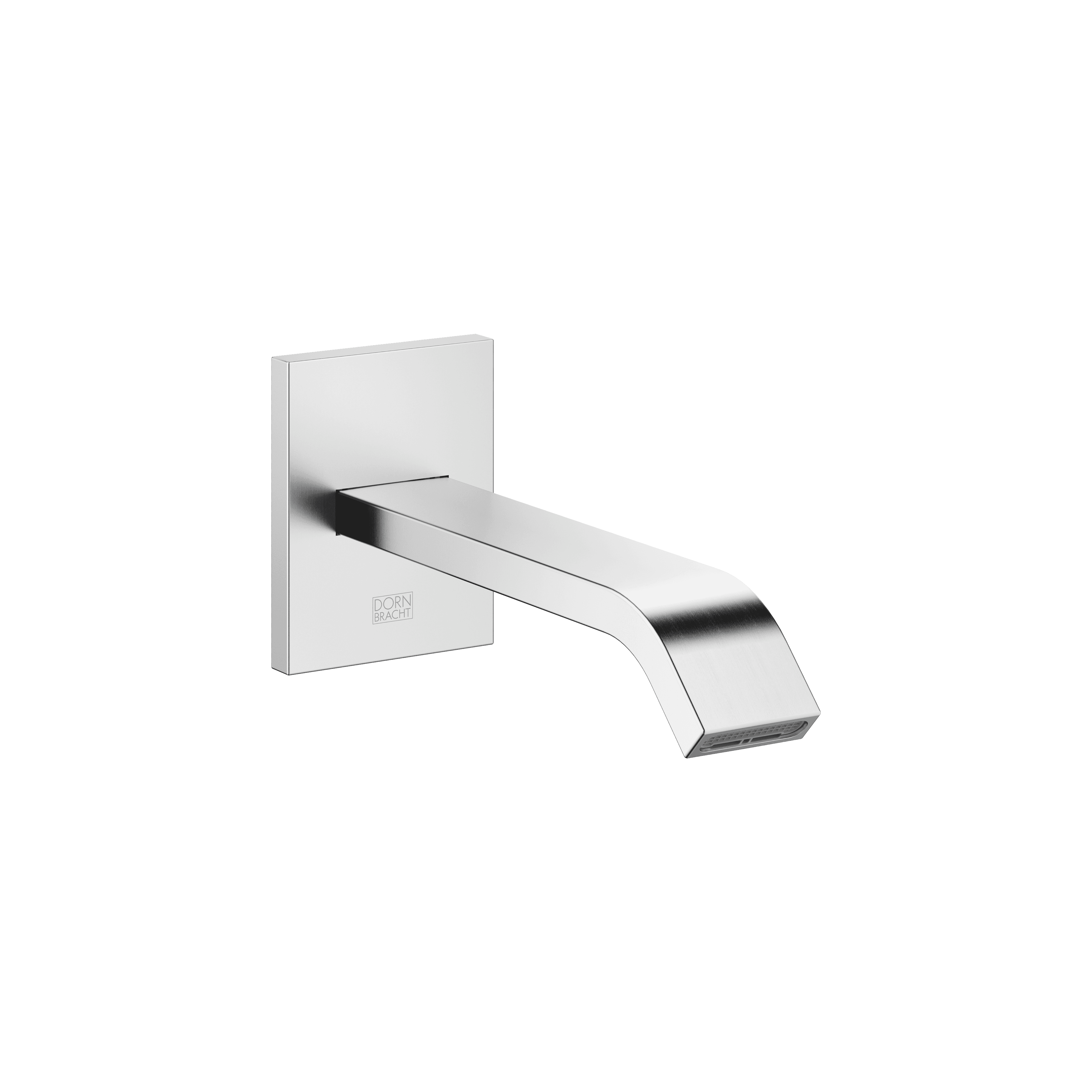 IMO Wall-mounted basin spout without pop-up waste in Brushed Chrome