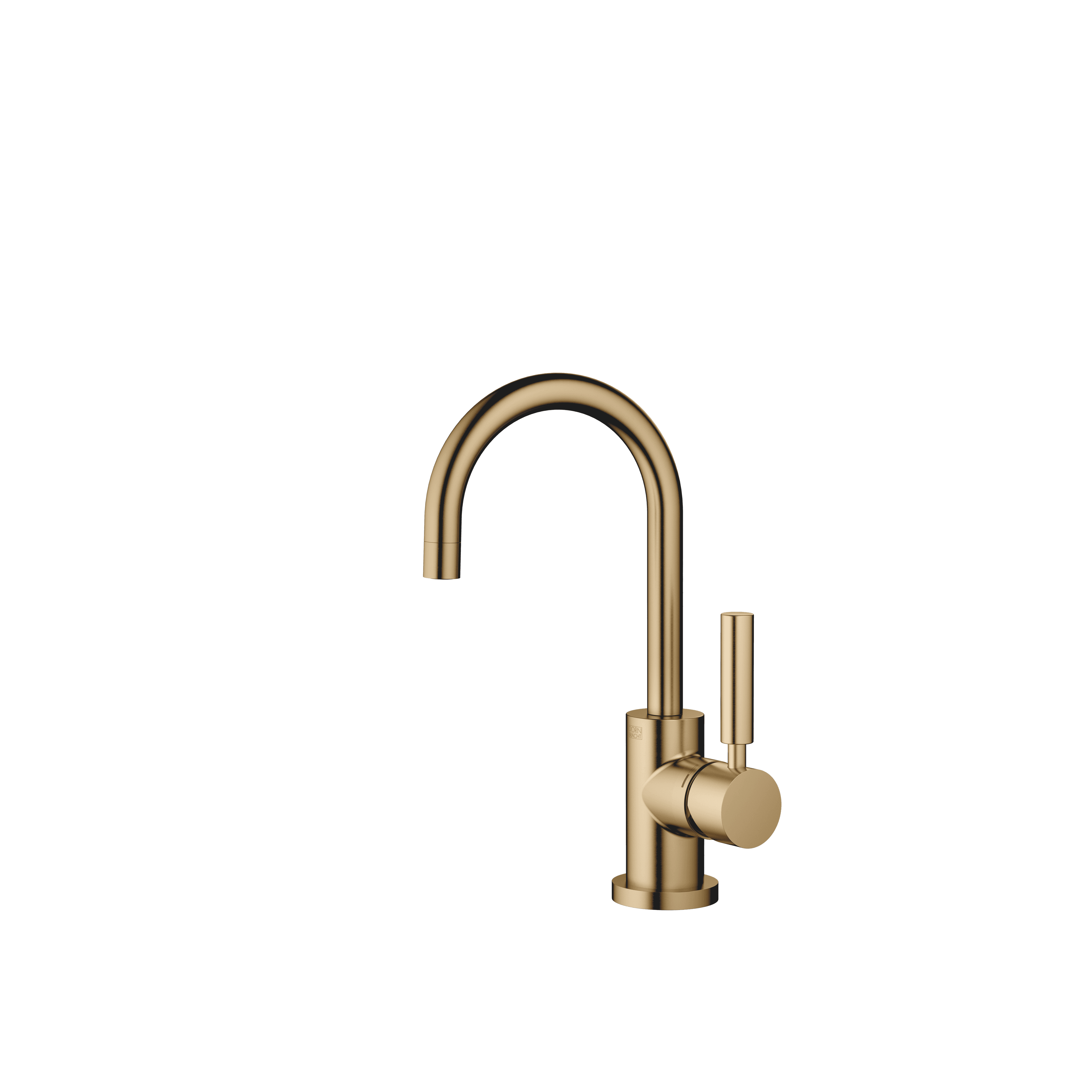 TARA Single-lever basin mixer with pop-up waste in Brushed Dark Brass (PVD)