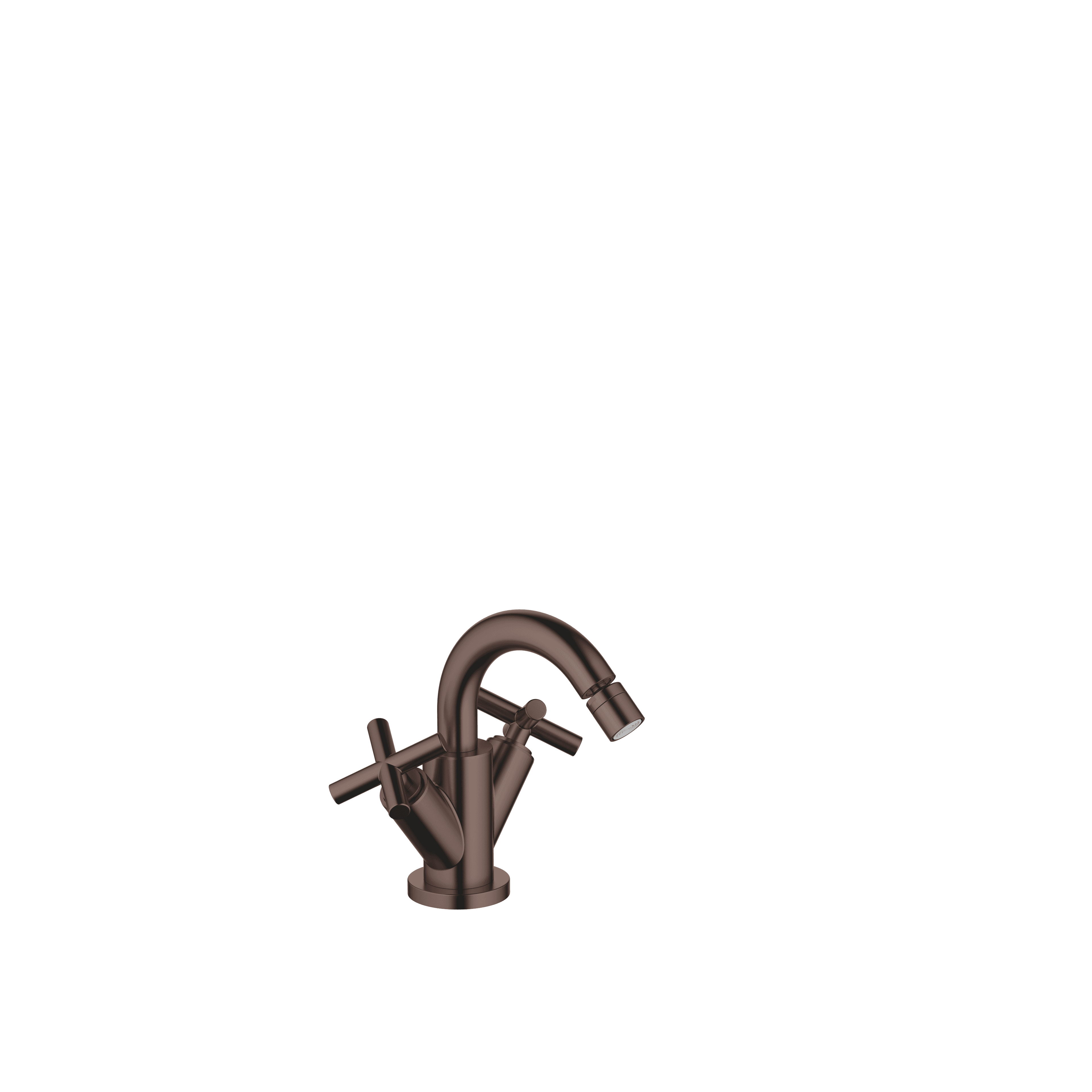 TARA Single-hole bidet mixer with pop-up waste in Brushed Dark Bronze (PVD)