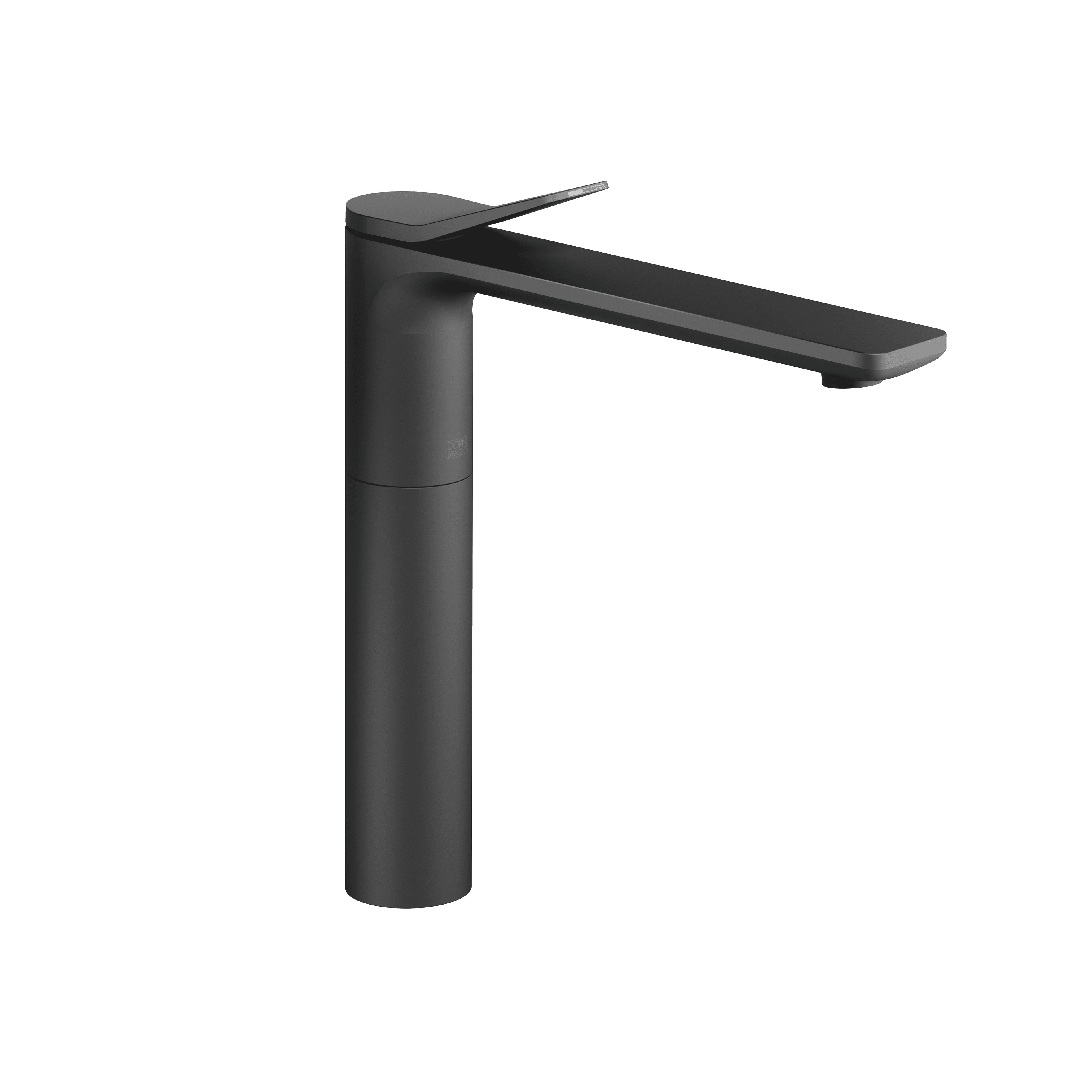 LISSÉ Single-lever basin mixer with raised base without pop-up waste in Matte Black