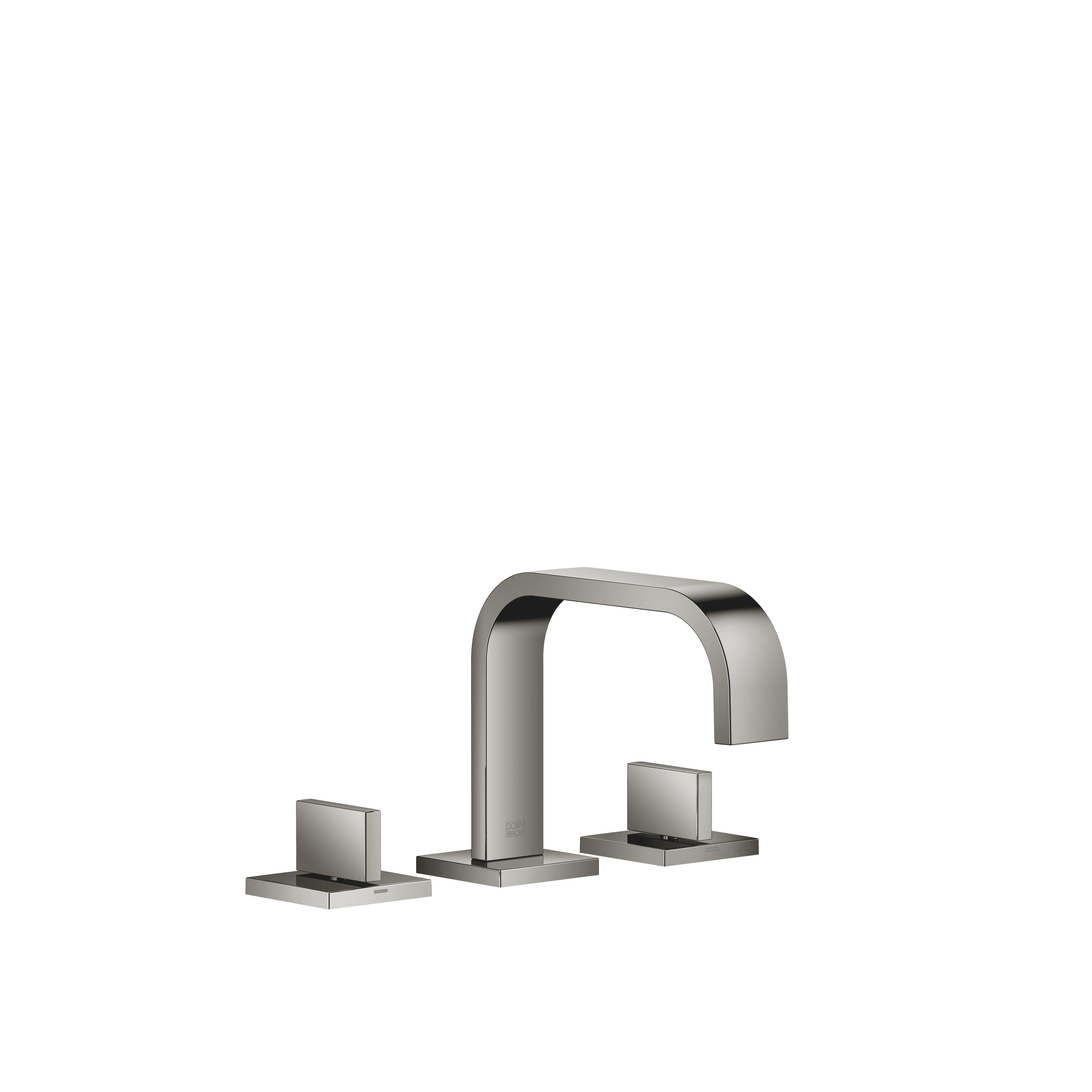 MEM Three-hole basin mixer with pop-up waste in Dark Chrome