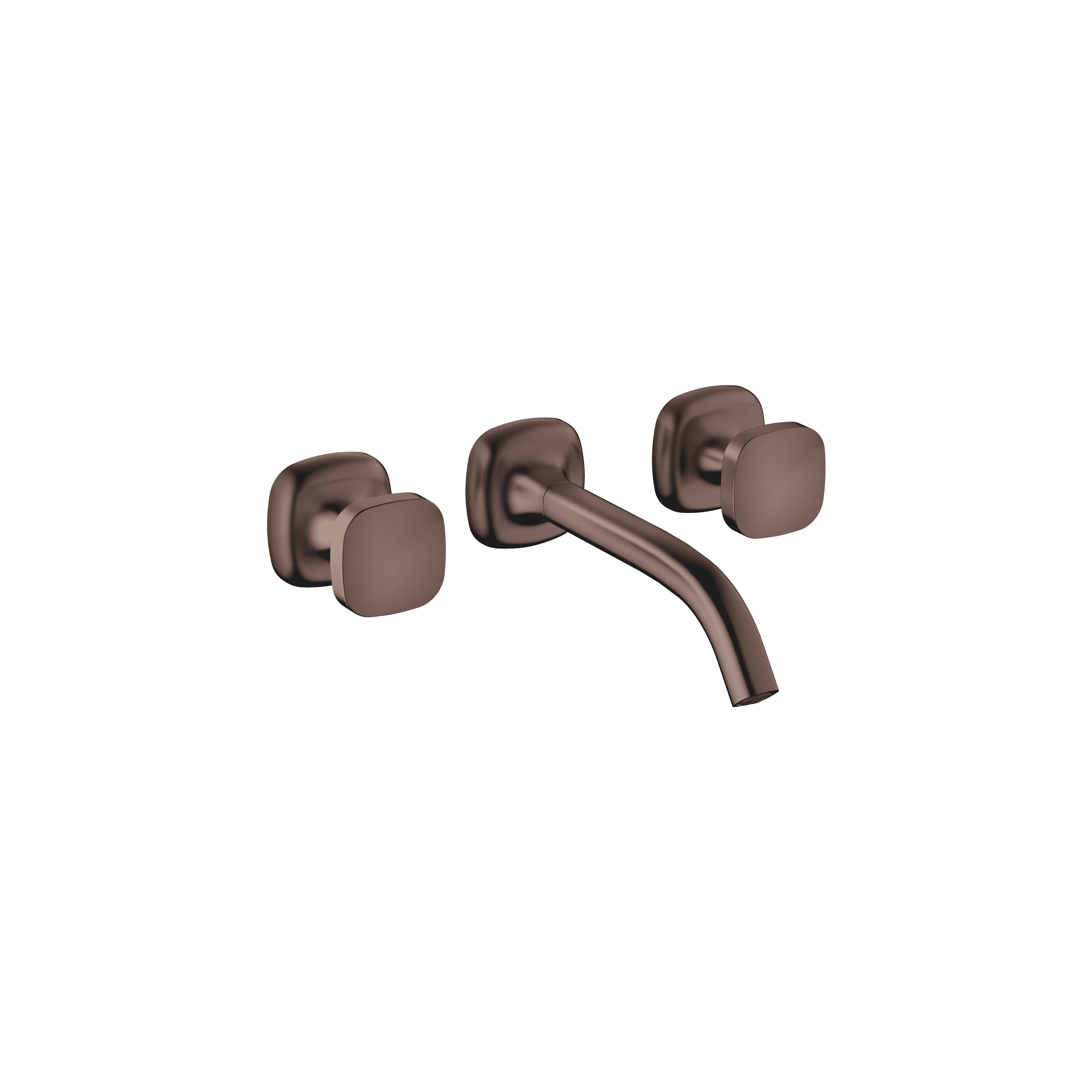 COYA Wall-mounted basin mixer without pop-up waste in Brushed Dark Bronze (PVD)