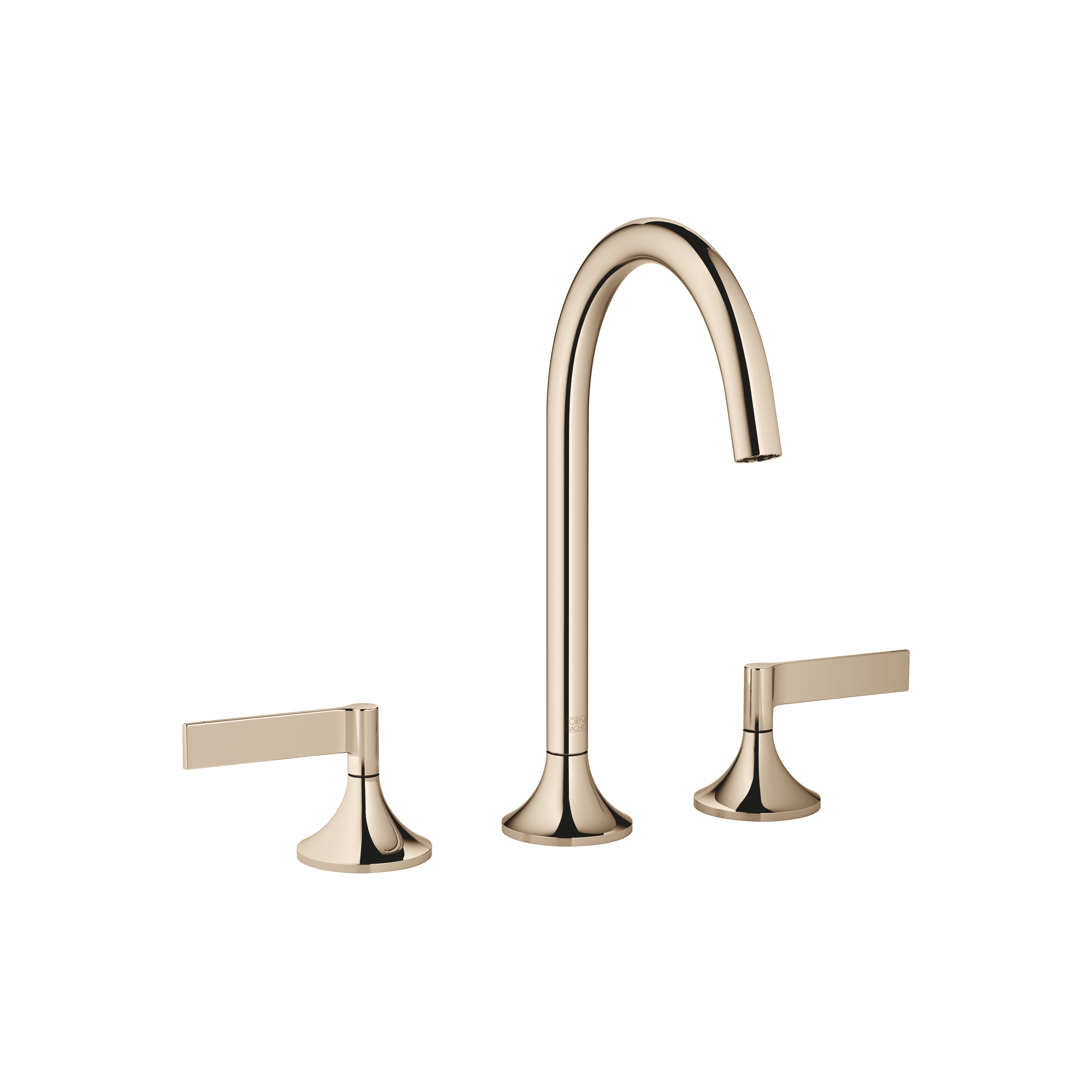 VAIA Three-hole basin mixer with pop-up waste in Champagne (22kt Gold)