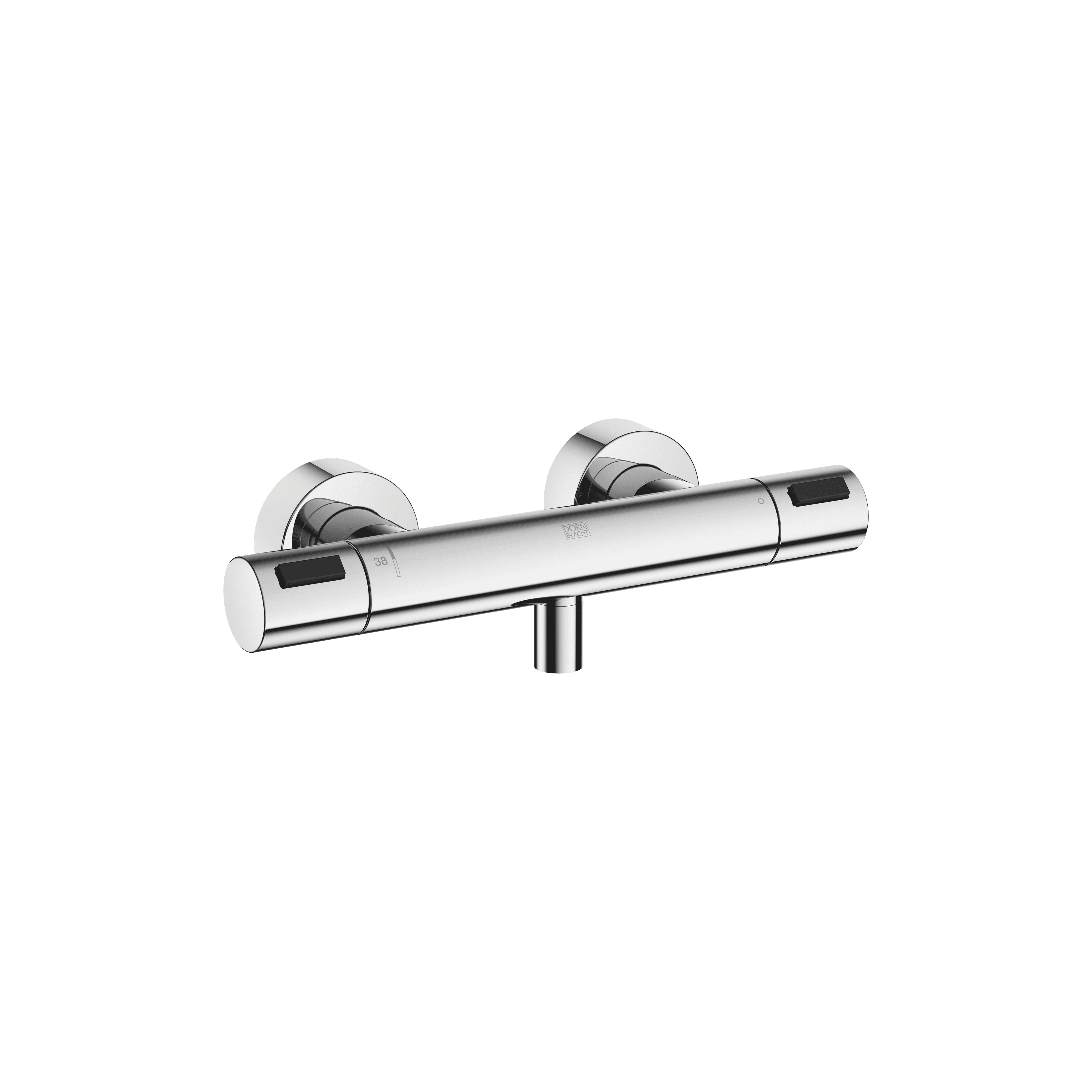 Shower thermostat for wall mounting in Chrome