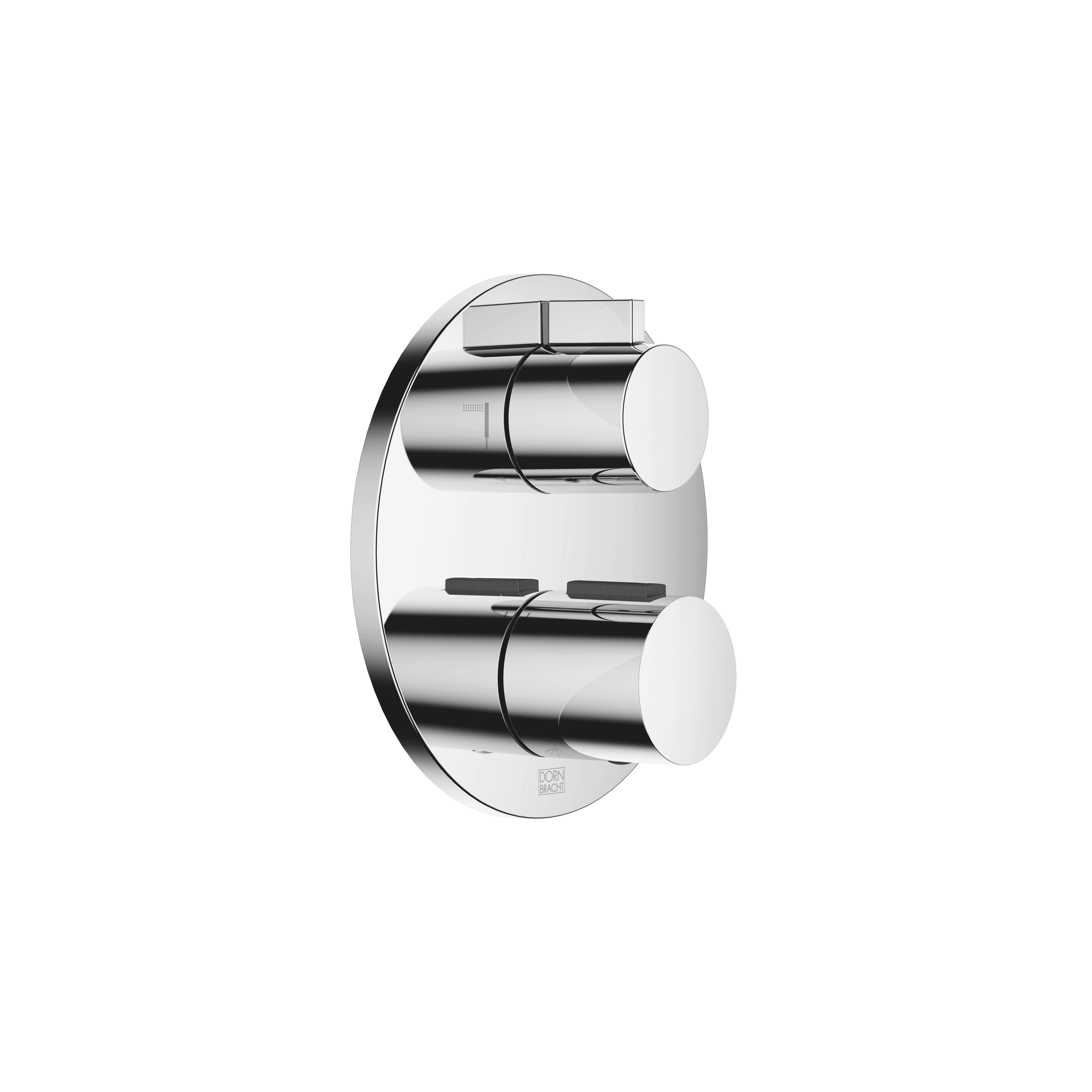 Concealed thermostat with two function volume control in Chrome