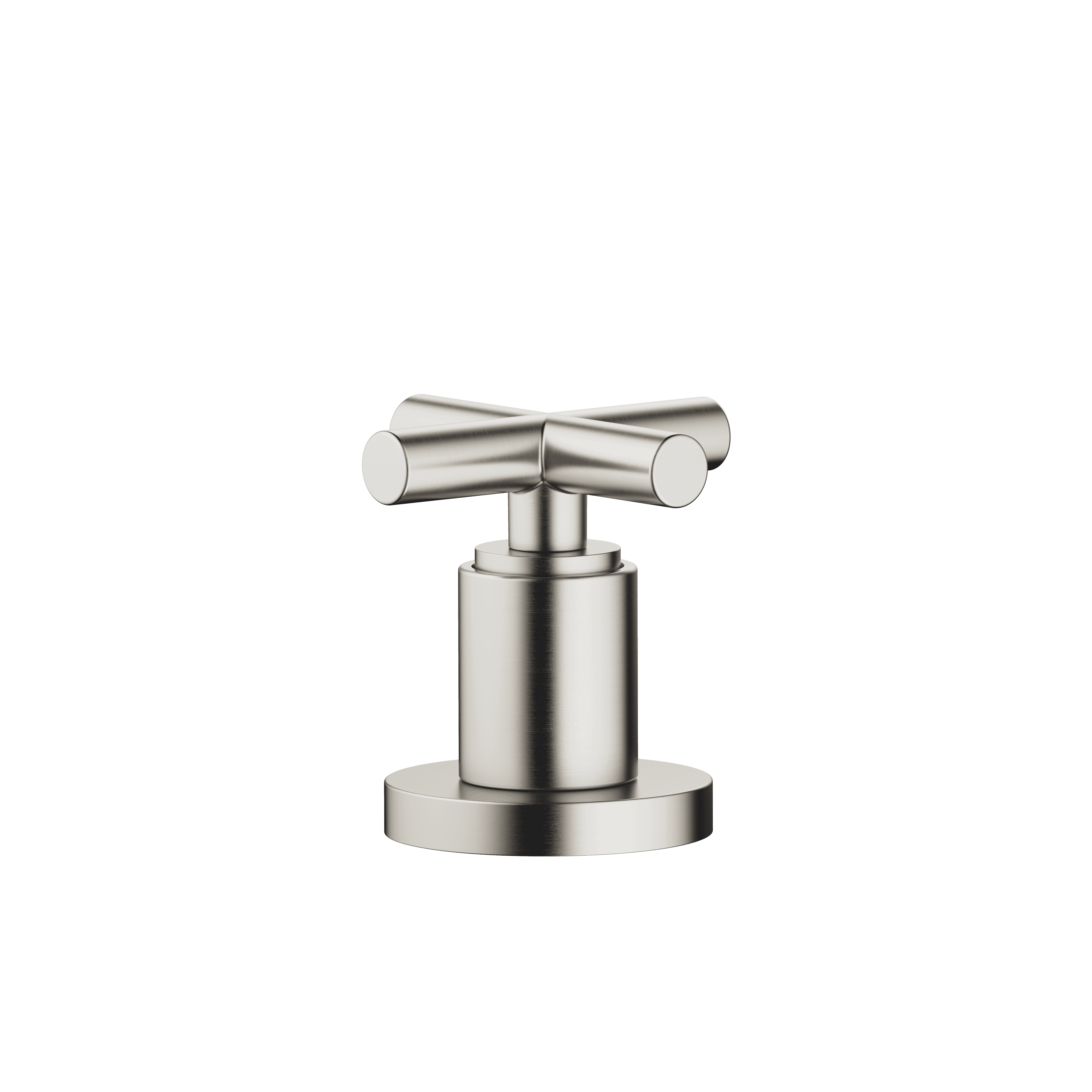 TARA Deck valve clockwise closing cold or hot in Brushed Platinum