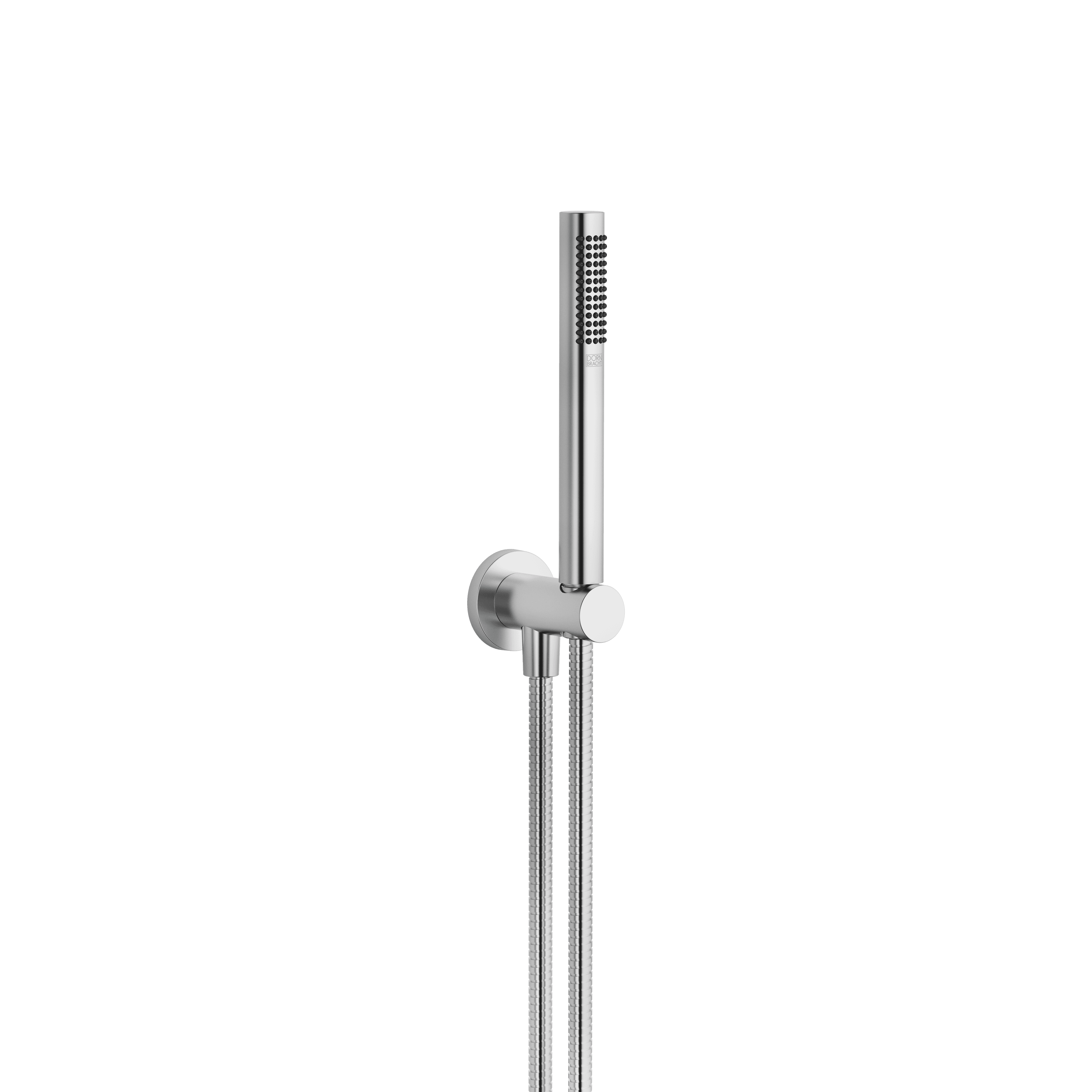 Hand shower set with integrated shower holder FlowReduce in Brushed Chrome