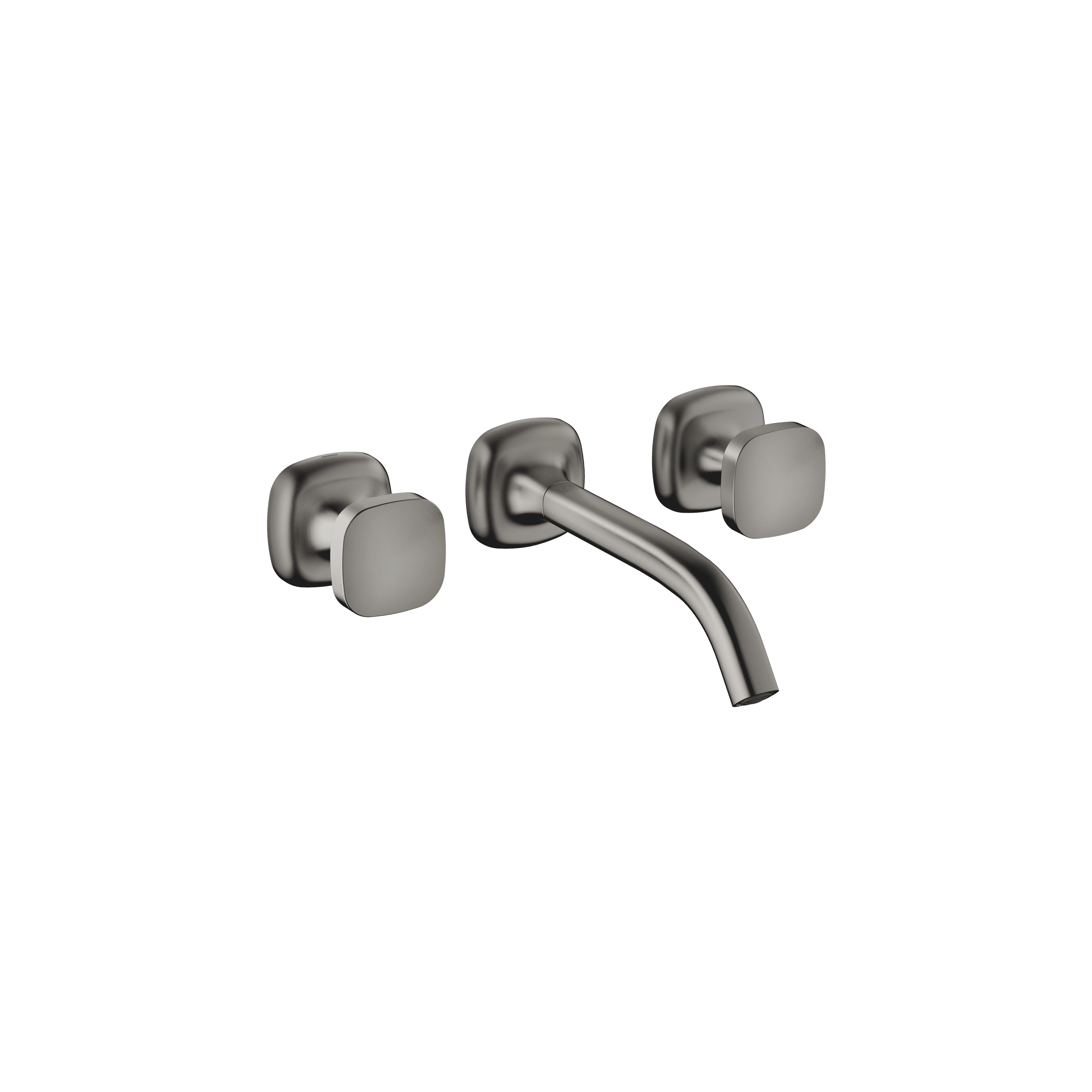COYA Wall-mounted basin mixer without pop-up waste in Brushed Dark Platinum