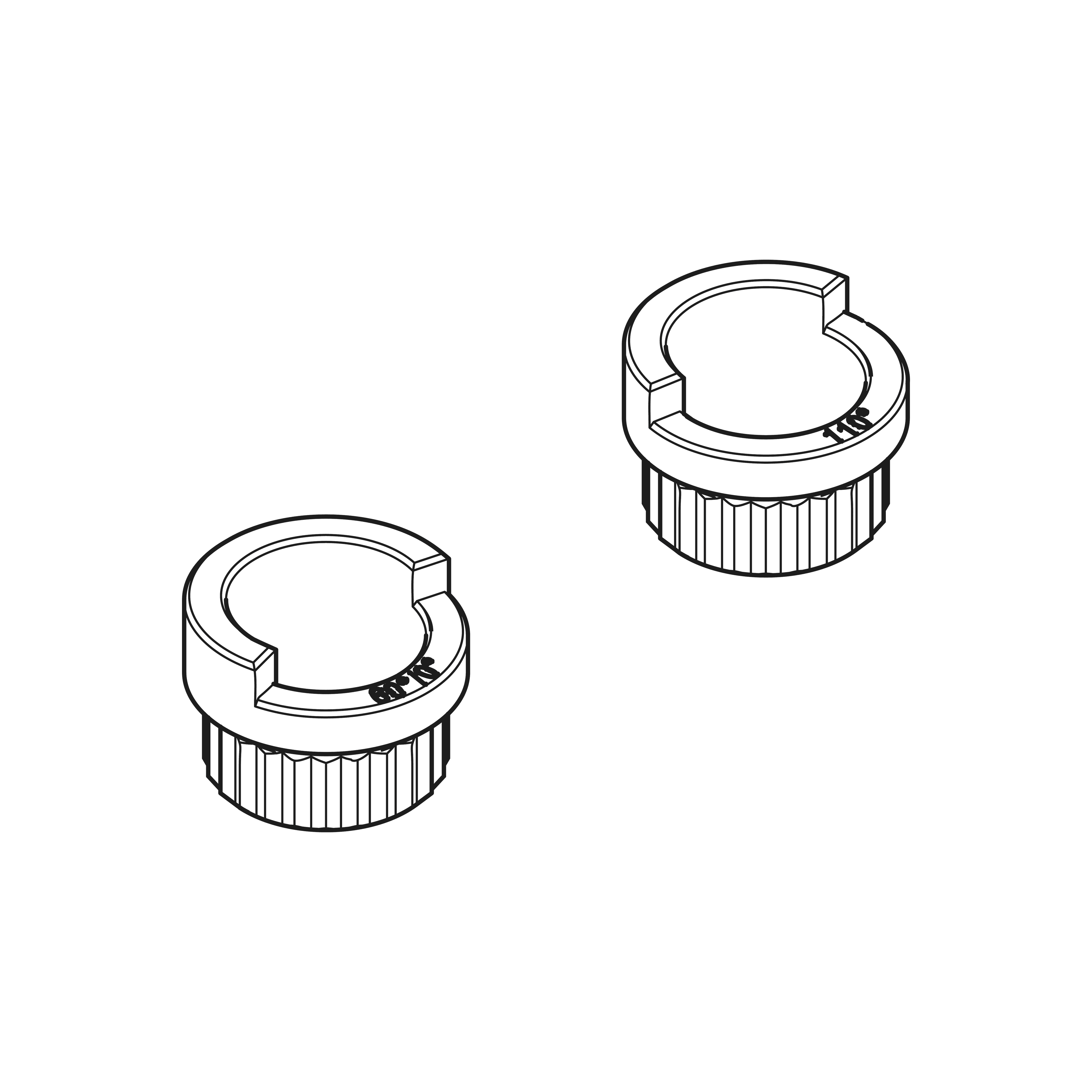 Swivel limitation set - in Standard finish