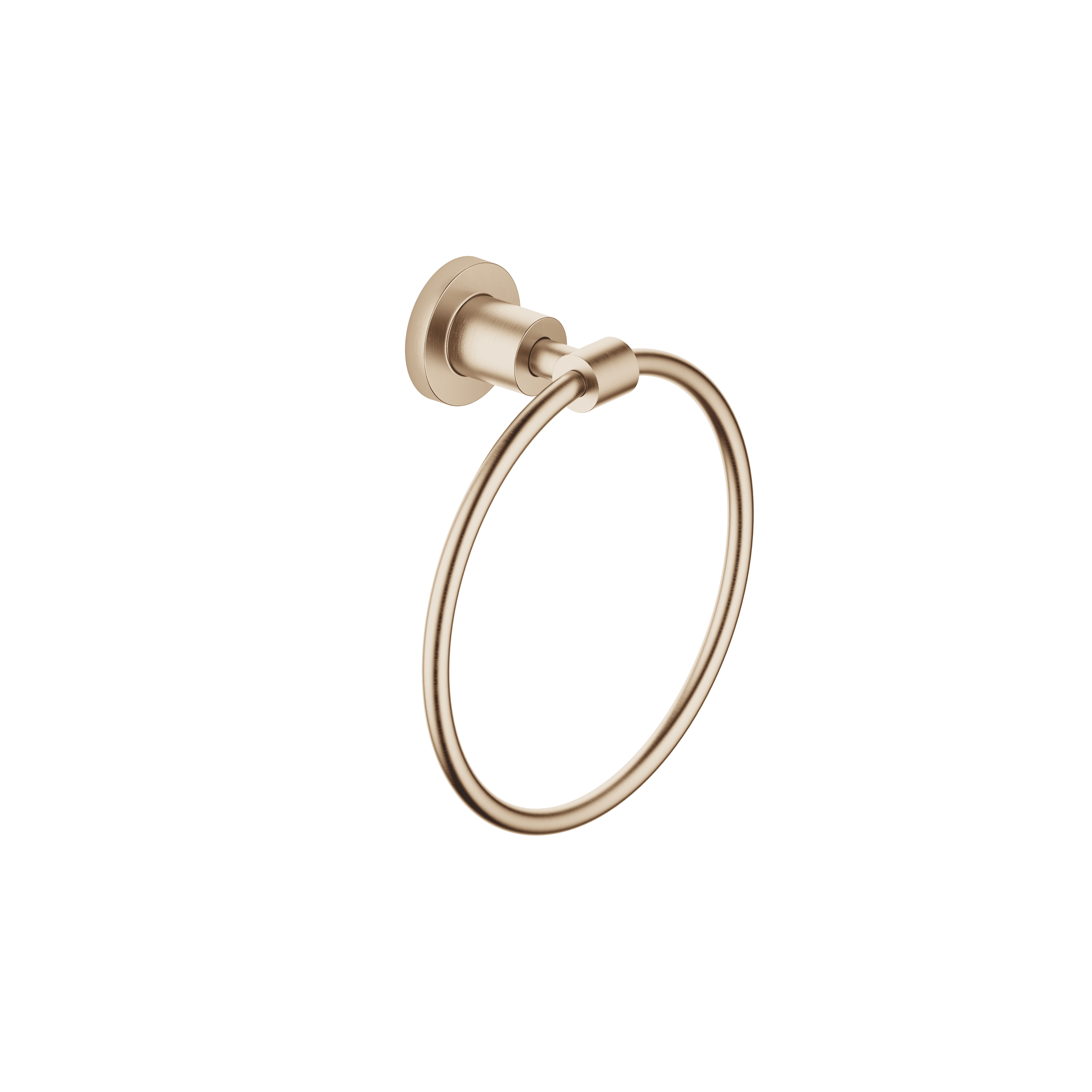 TARA Towel ring round in Brushed Champagne (22kt Gold)