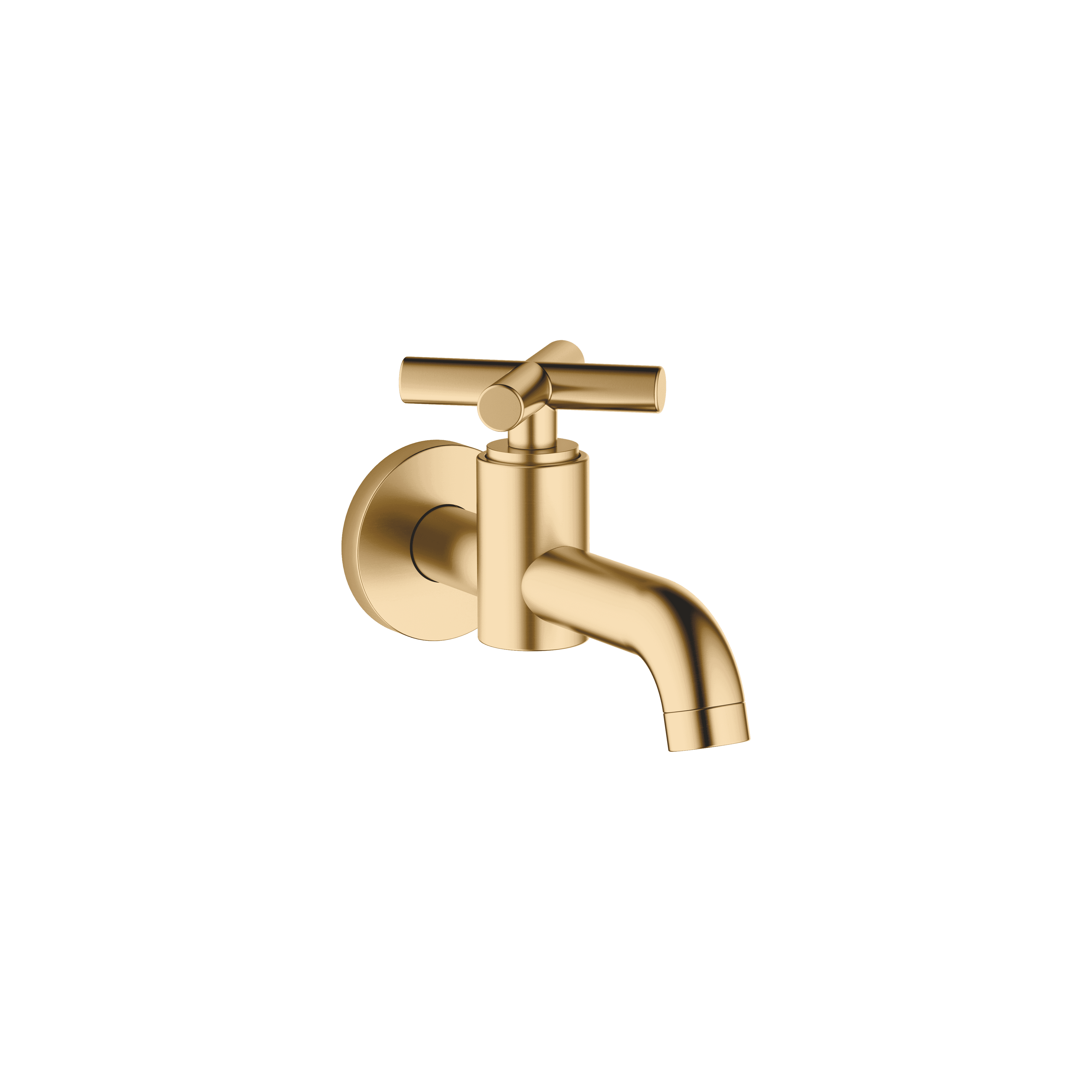 TARA Wall-mounted valve cold water without pop-up waste in Brushed Durabrass (23kt Gold)