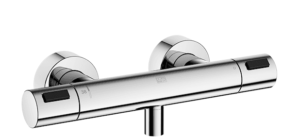 Shower thermostat for wall mounting in Brushed Dark Bronze (PVD)