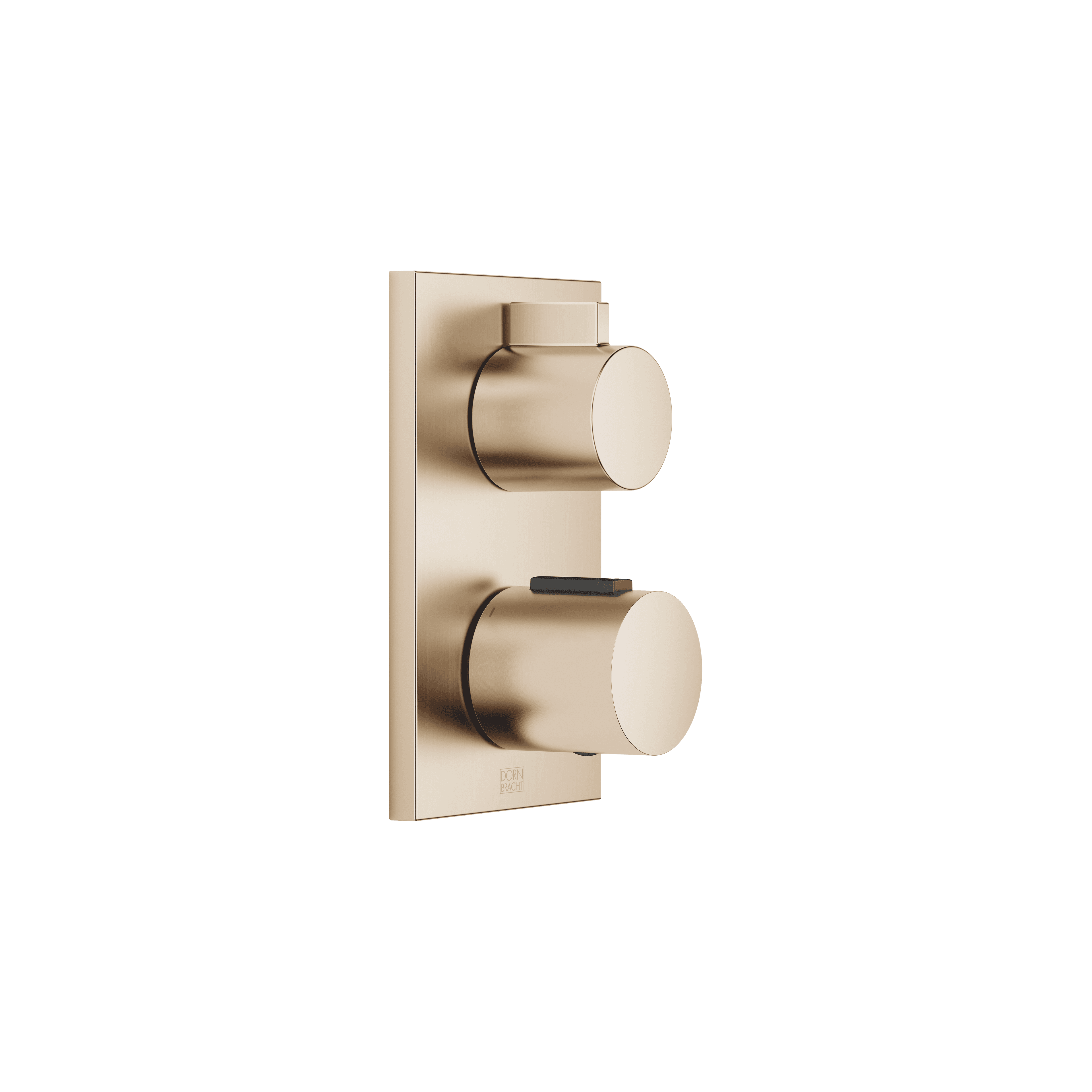Concealed thermostat with one function volume control in Brushed Champagne (22kt Gold)