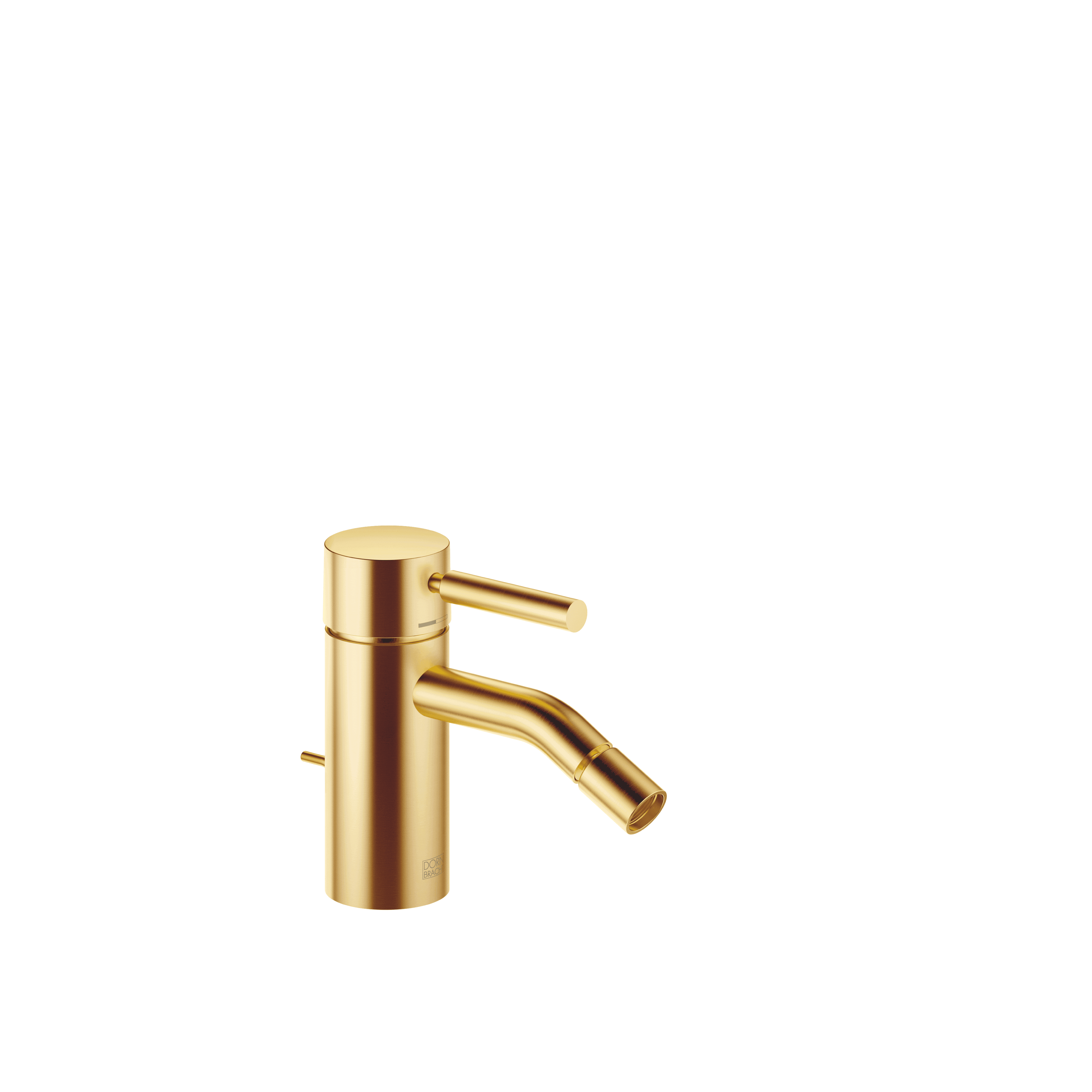 META Single-lever bidet mixer with pop-up waste in Brushed Gold (PVD)