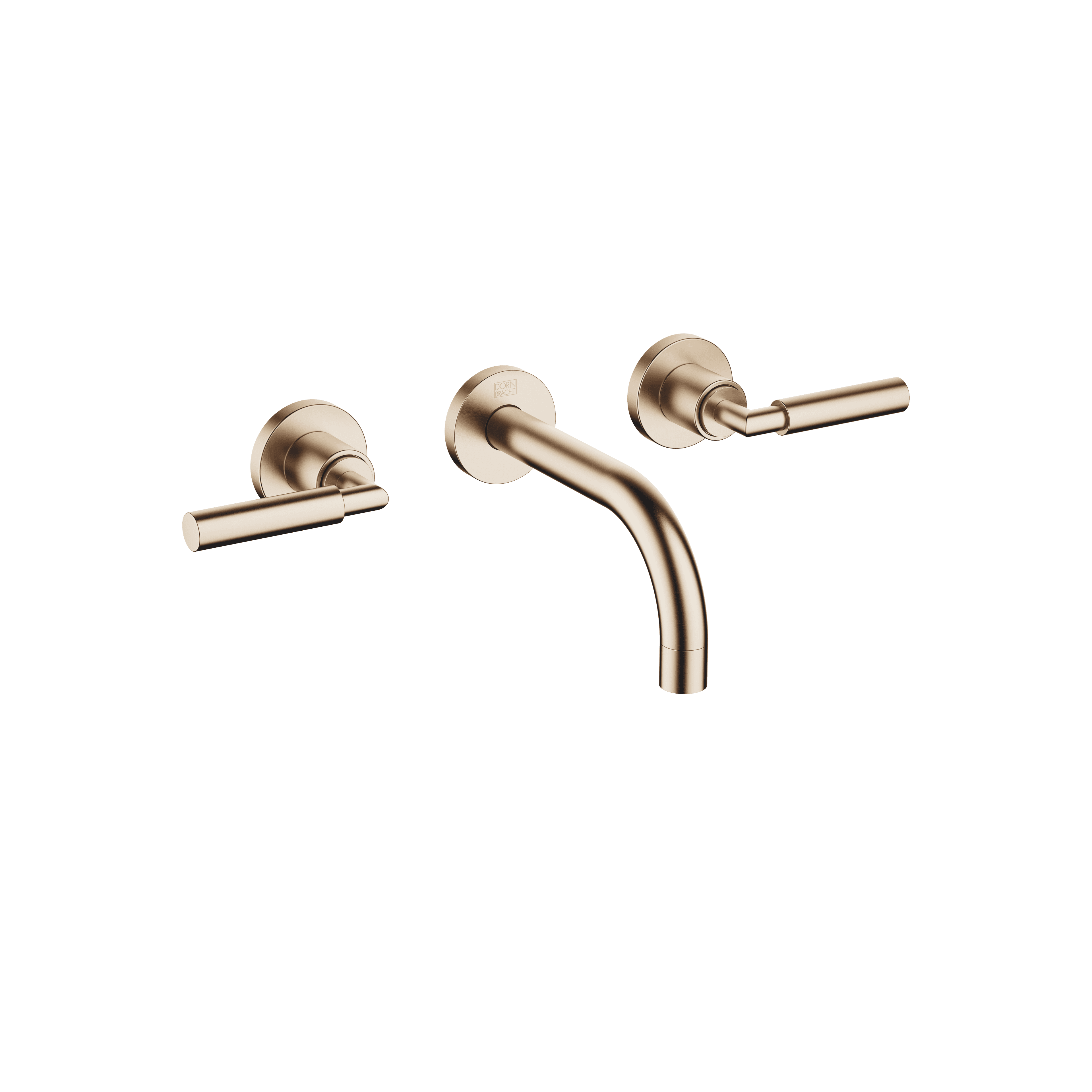 TARA Wall-mounted basin mixer without pop-up waste in Brushed Champagne (22kt Gold)