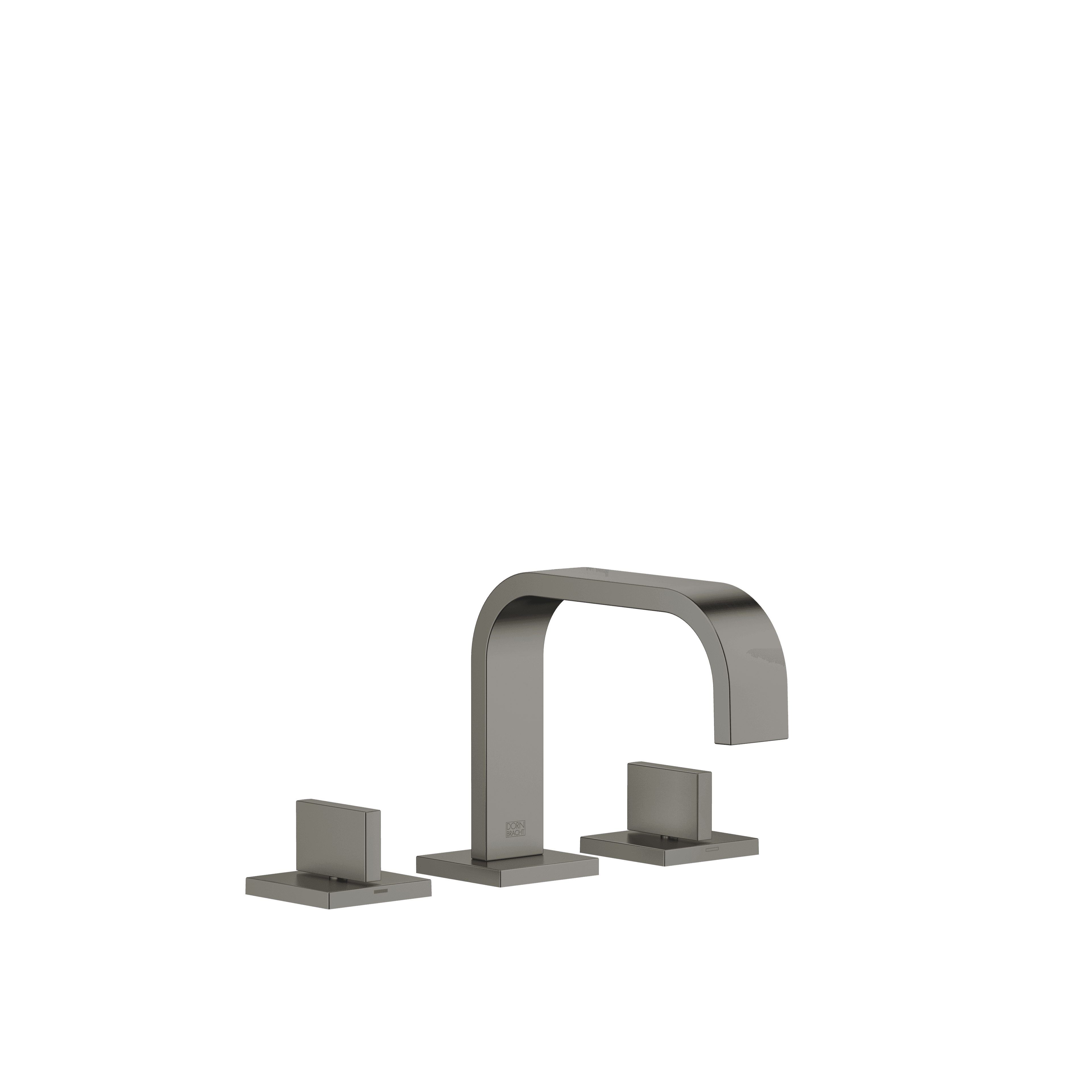 MEM Three-hole basin mixer with pop-up waste in Brushed Dark Platinum