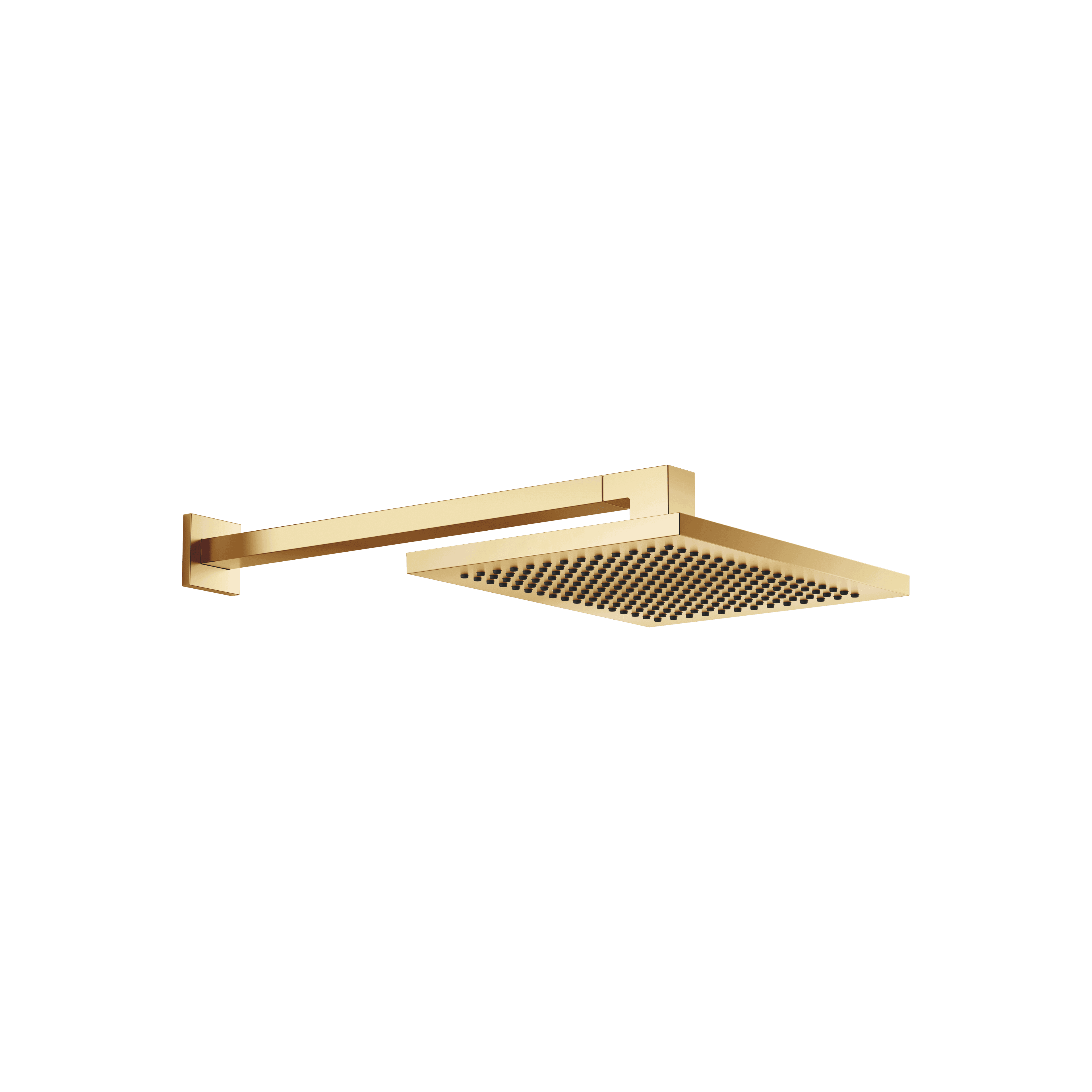 Rain shower with wall fixing 300 x 240 mm in Brushed Gold (PVD)